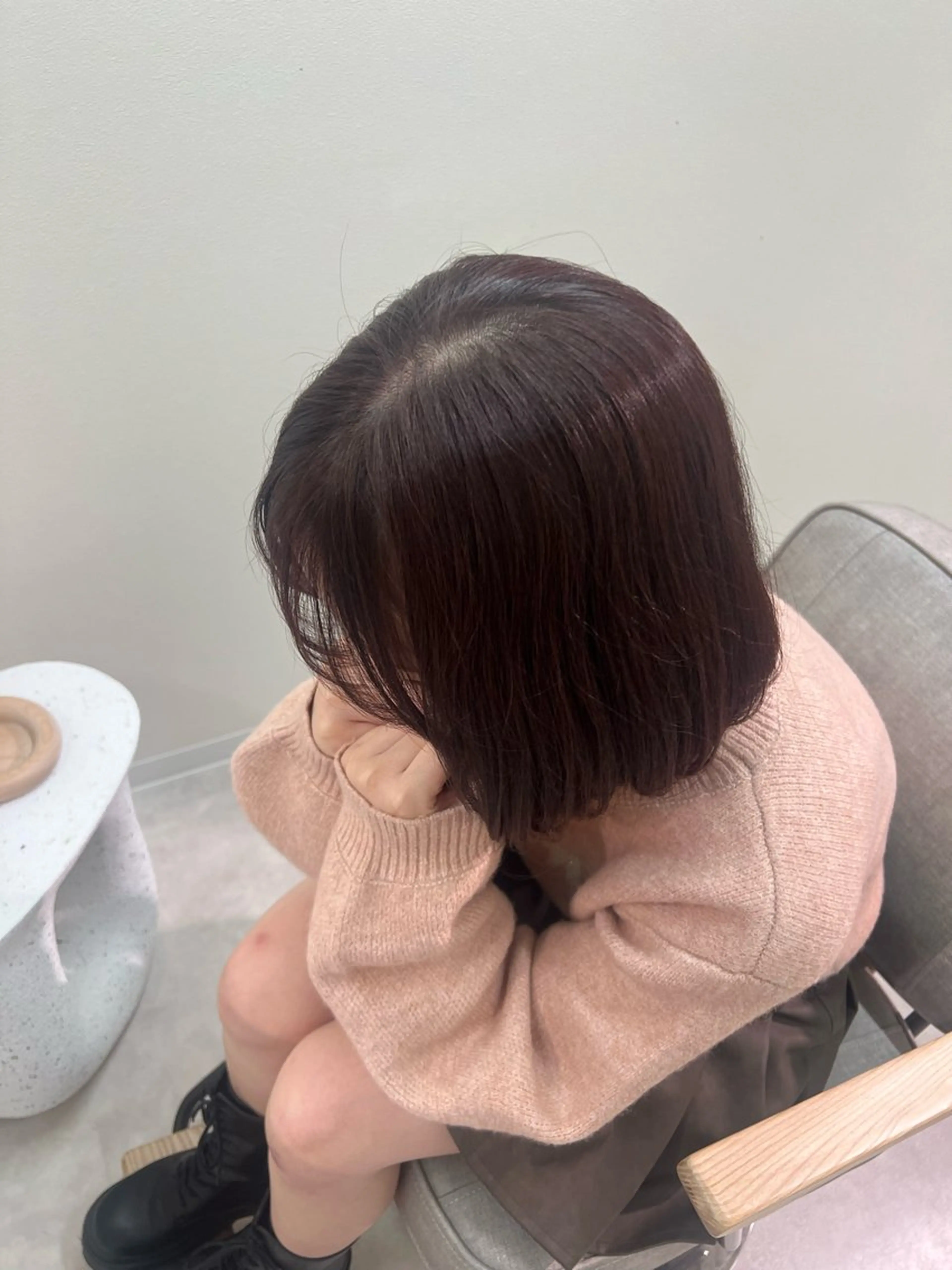 ミディアム カラー ブラウンカラー ピンクカラー ピンクブラウン ヘアカラー トリートメント newi広島／ Ririのヘアスタイル