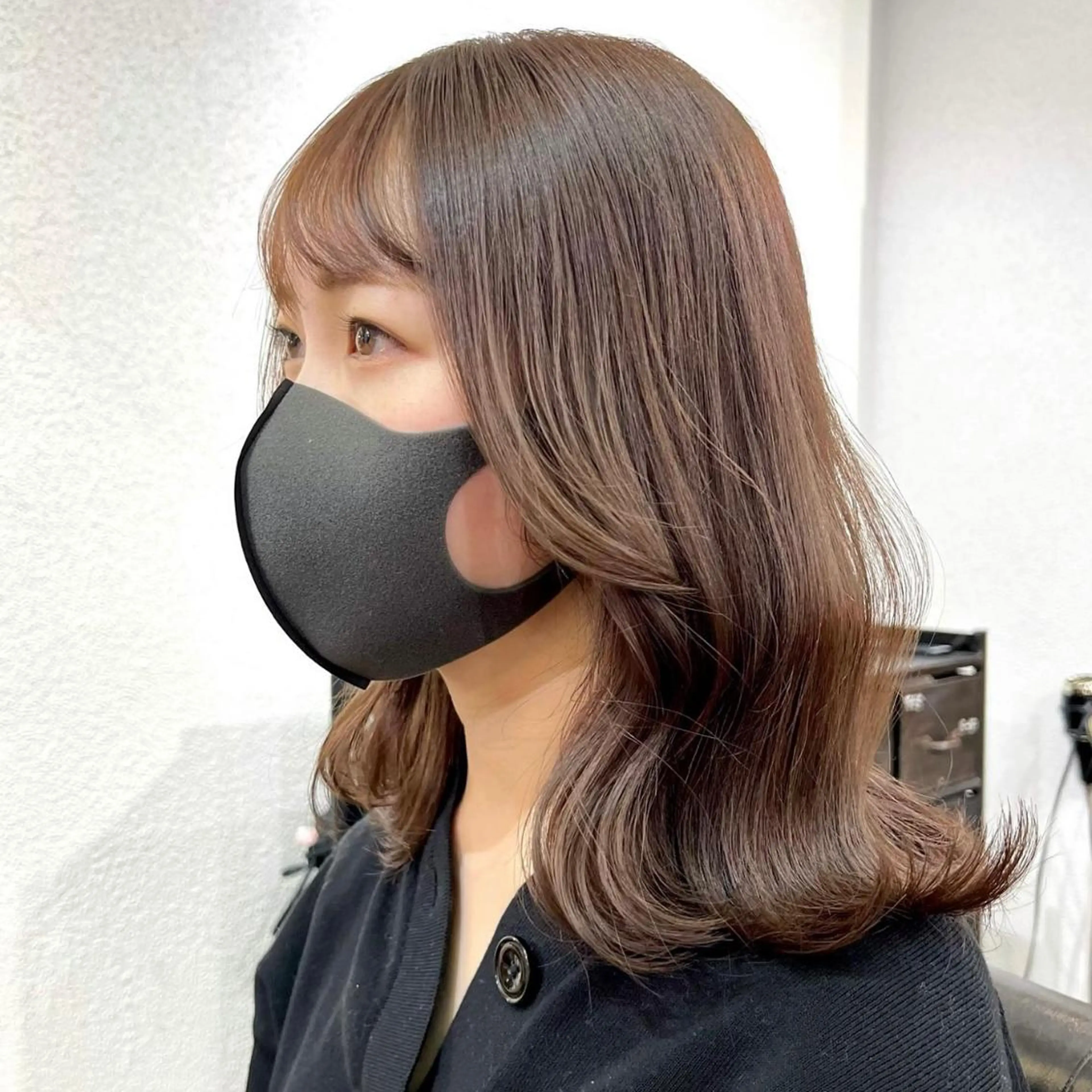 ミディアム カラー ベージュカラー ブラウンカラー 韓国ヘア /男女❄️ 細江 美紅のヘアスタイル