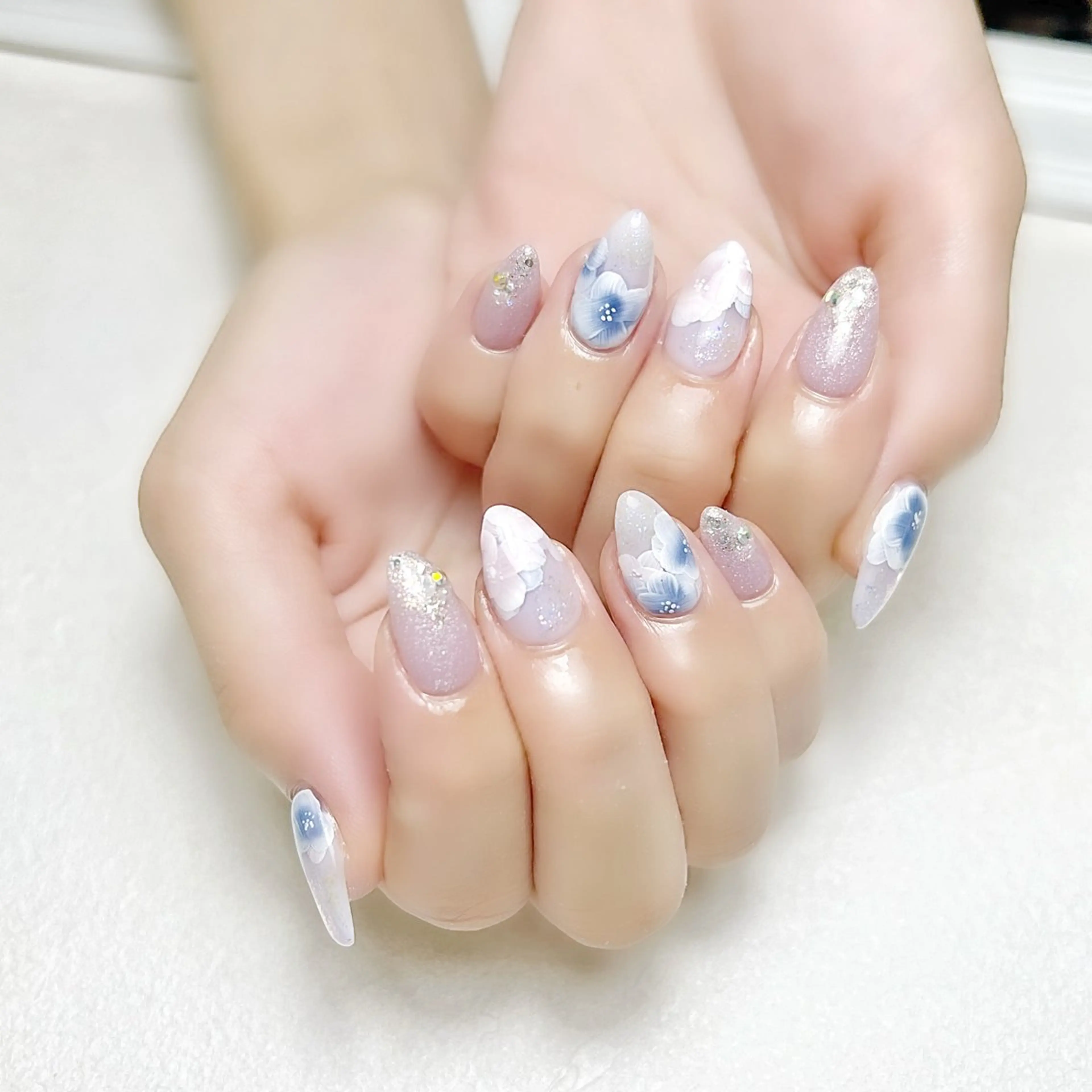 ネイル フラワーネイル オフィスネイル 夏ネイル rouse nail RISATOのネイルデザイン