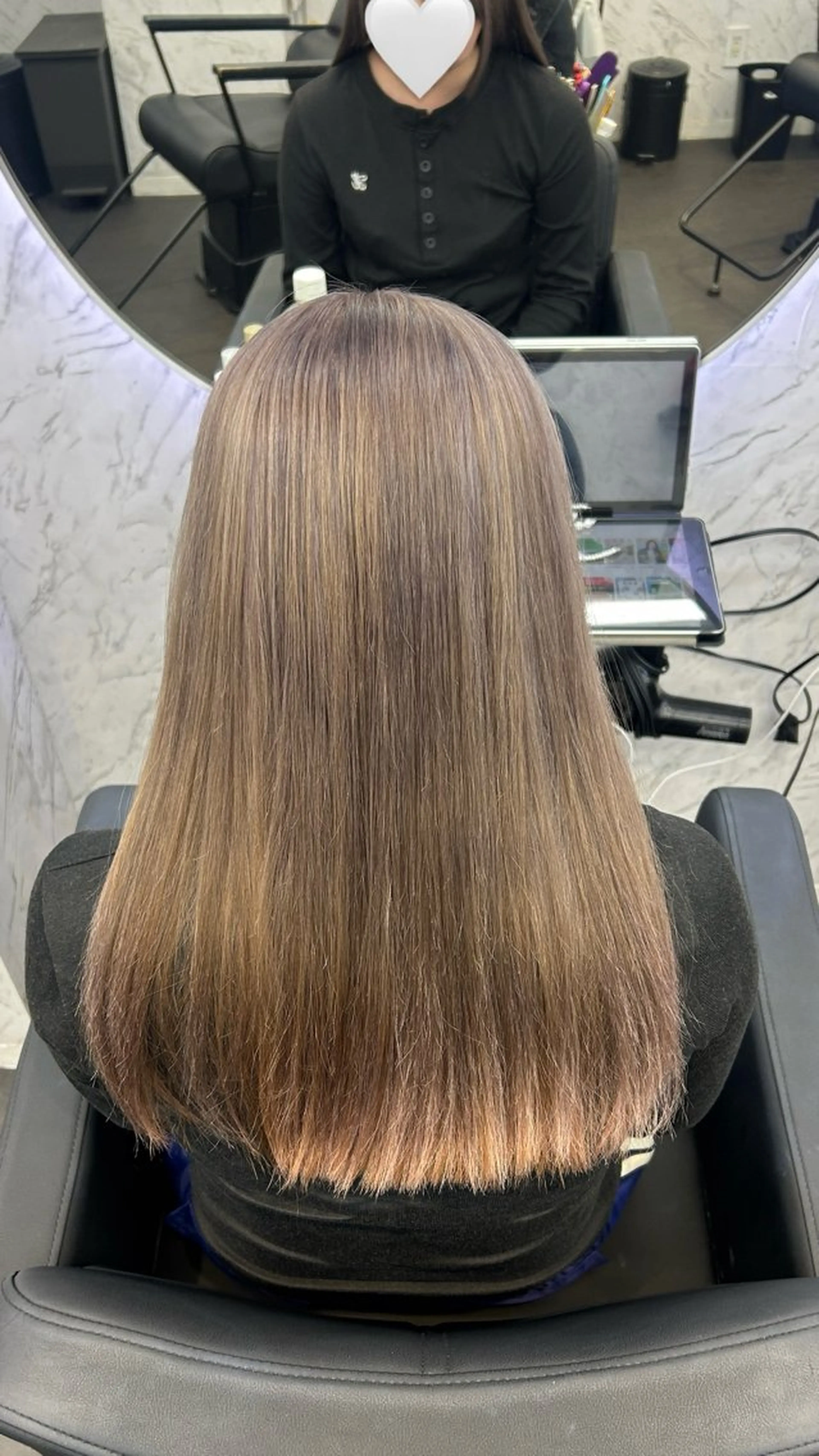 ロング カラー ブリーチ ヘアカラー トリートメント 韓国艶カラー 🇰🇷💎MIUのヘアスタイル