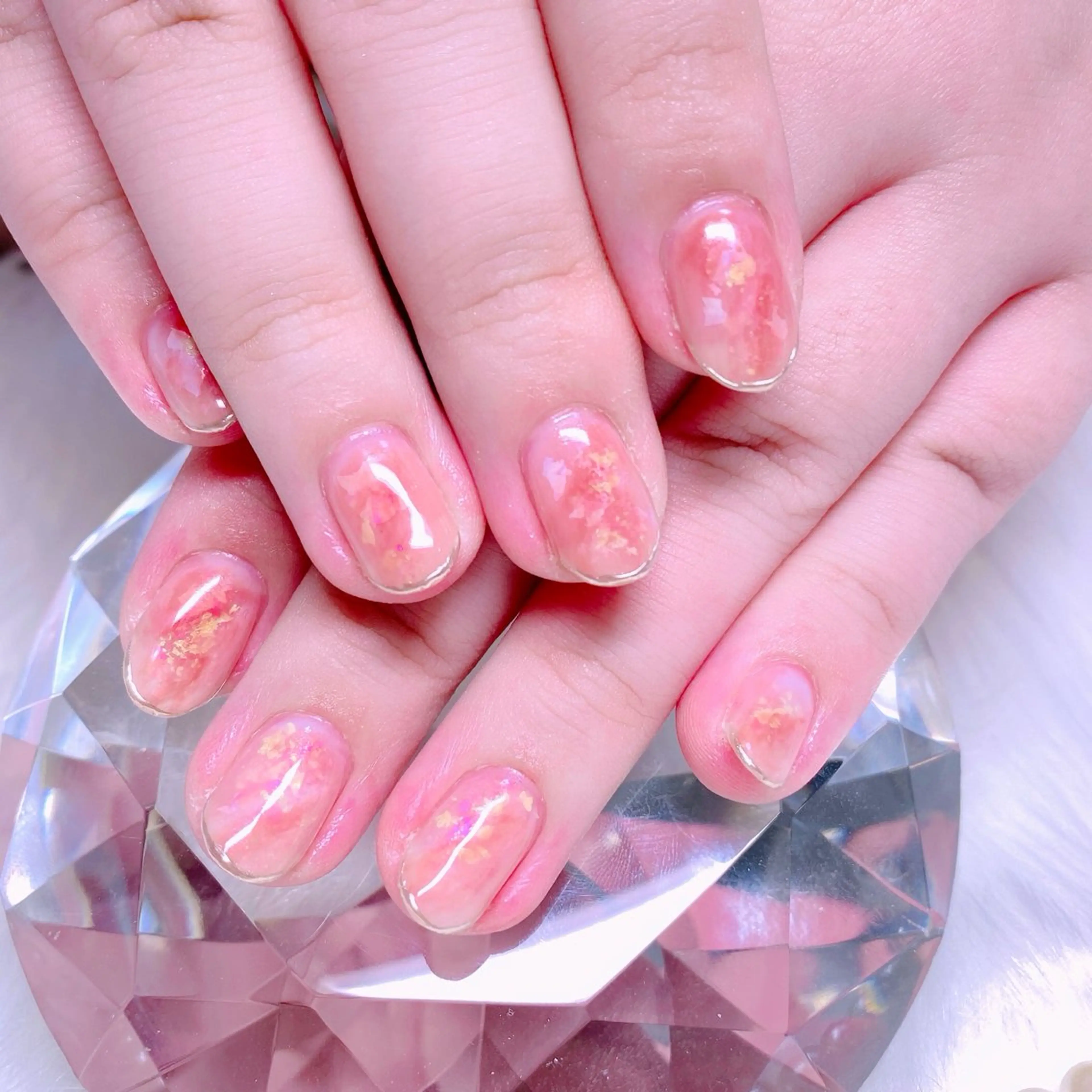 ネイル ニュアンスネイル ショートネイル シンプルネイル Nail Yunaのネイルデザイン