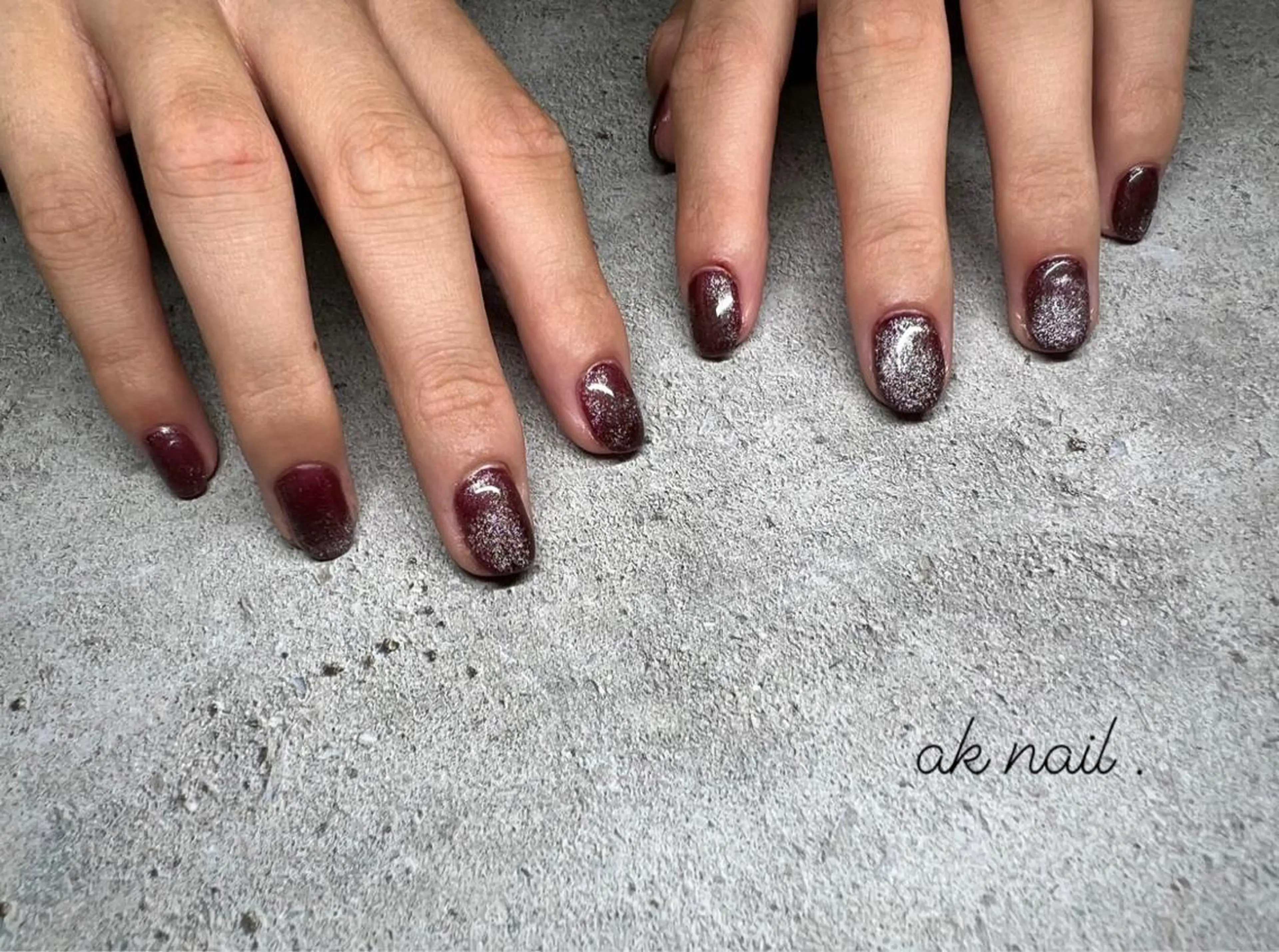 ネイル マグネットネイル ハンドネイル ak nail .のネイルデザイン