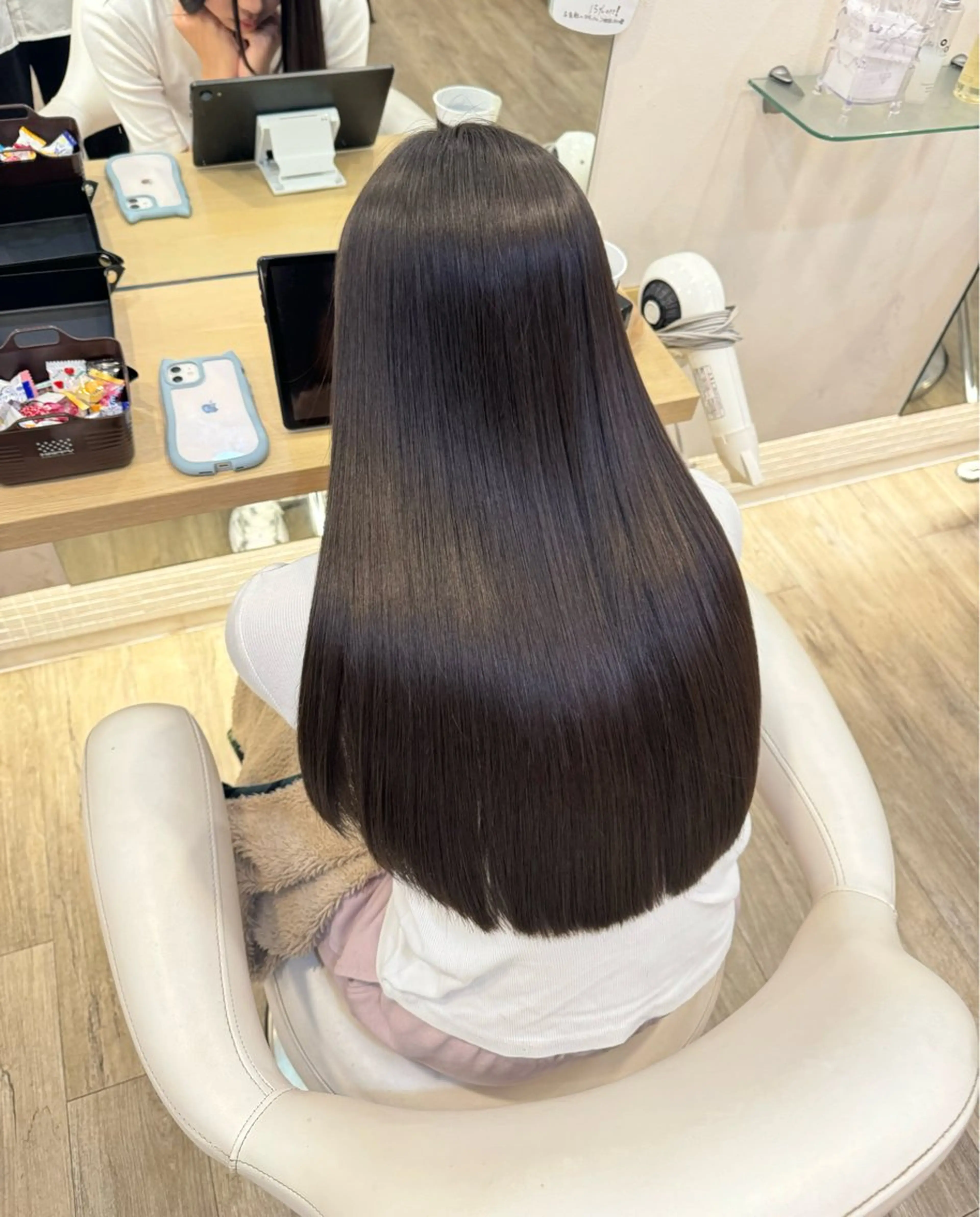 ロング 縮毛矯正 中川 真帆のヘアスタイル