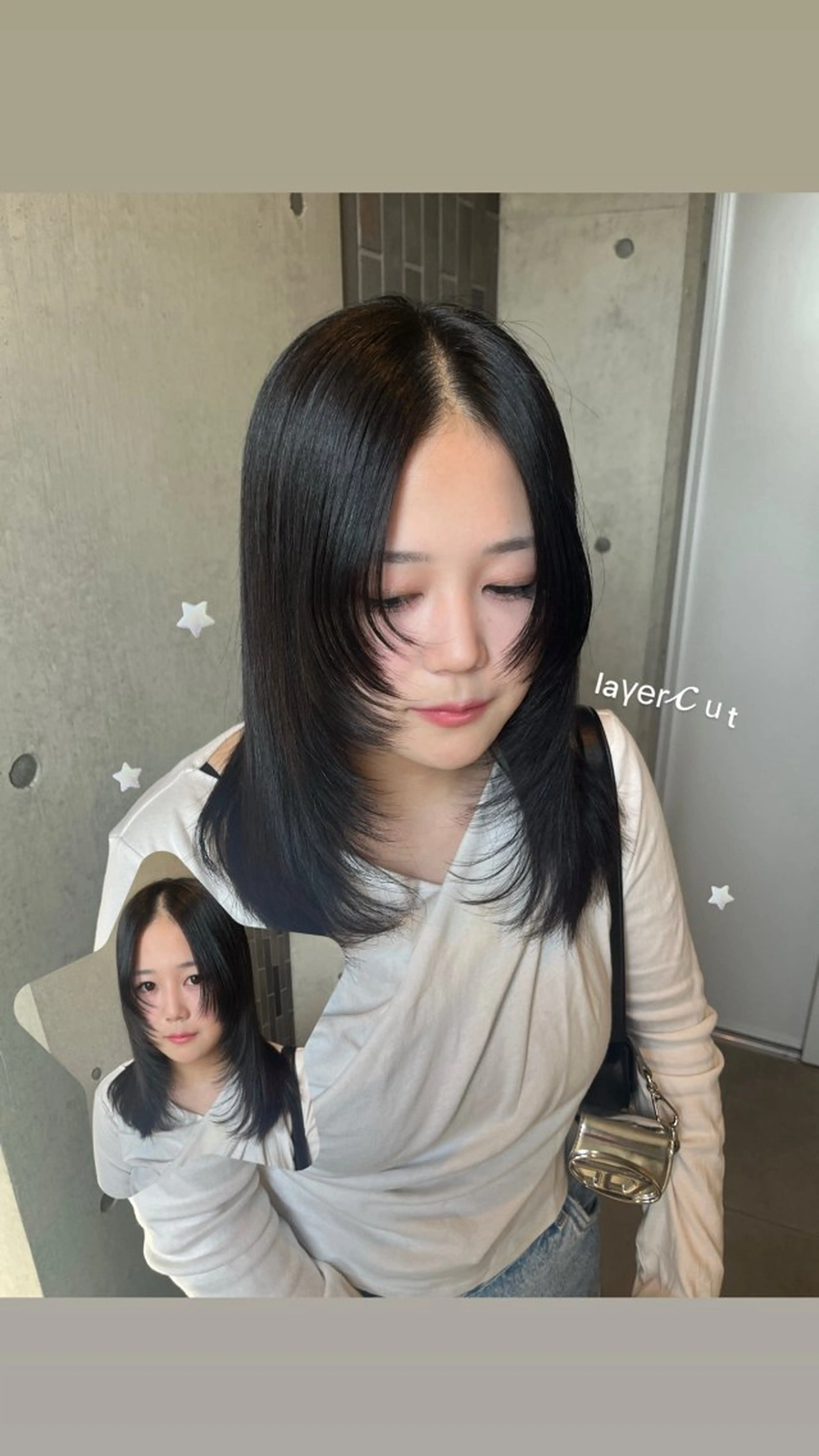 ミディアム 顔周りカット レイヤーカット 広香🪽ハイトーン/ ヘアセットのヘアスタイル