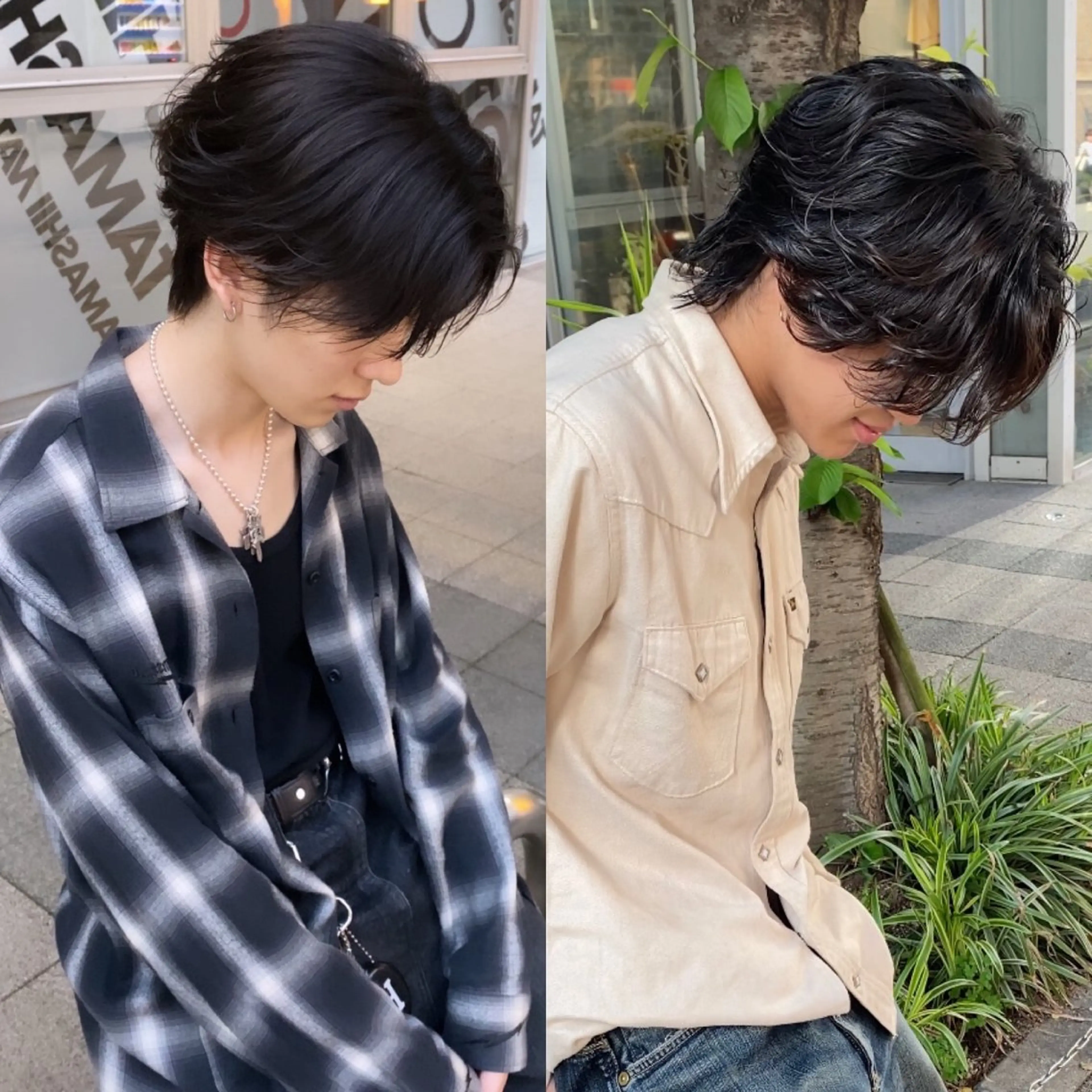 メンズ 透明感ブリーチ/ メンズパーマのヘアスタイル