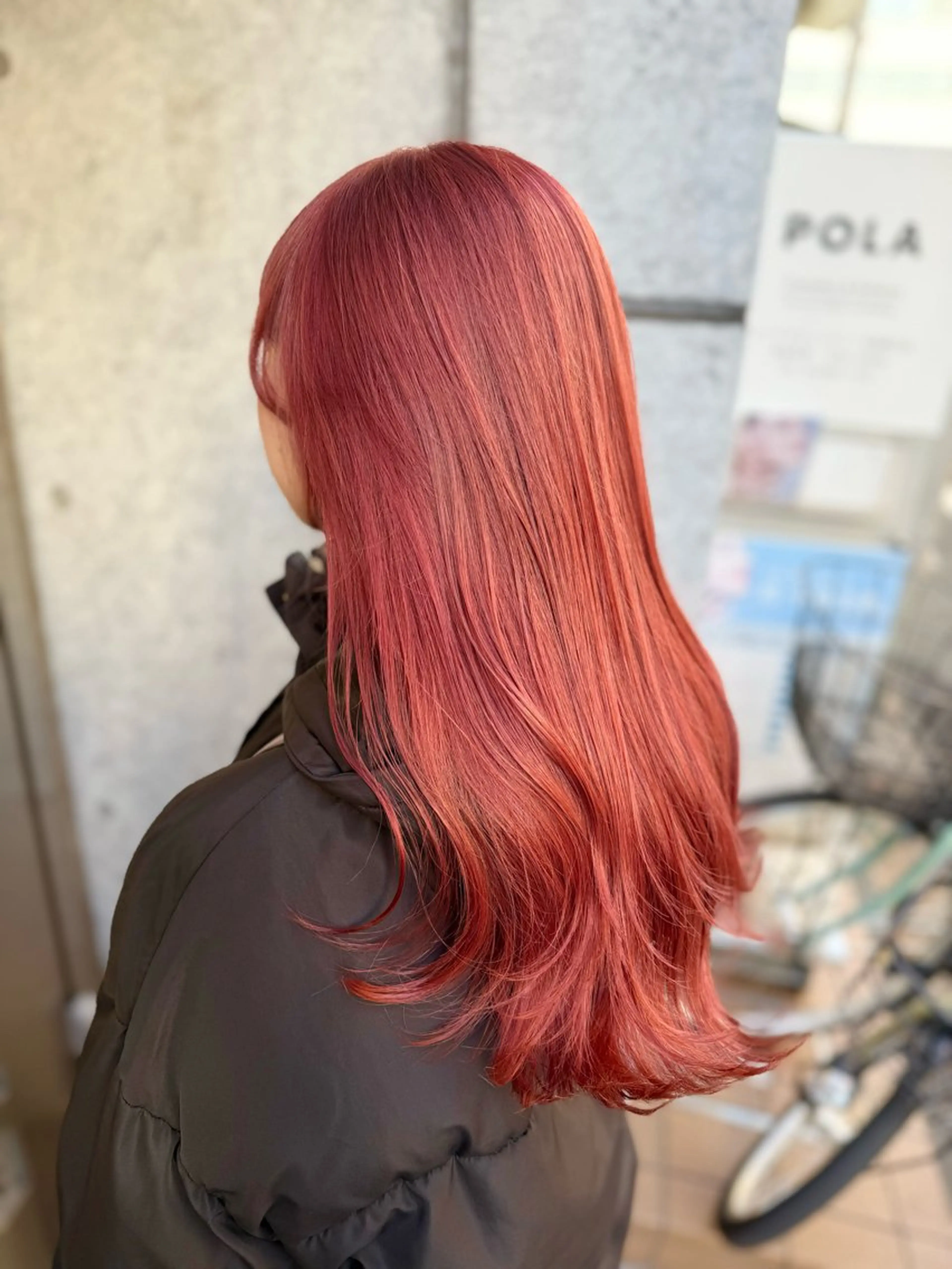 セミロング カラー ヘアアレンジ レッドカラー ヘアカラー トリートメント RecheRche【池袋】所属・👑指名率No.1 👑坂口飛翔のヘアスタイル
