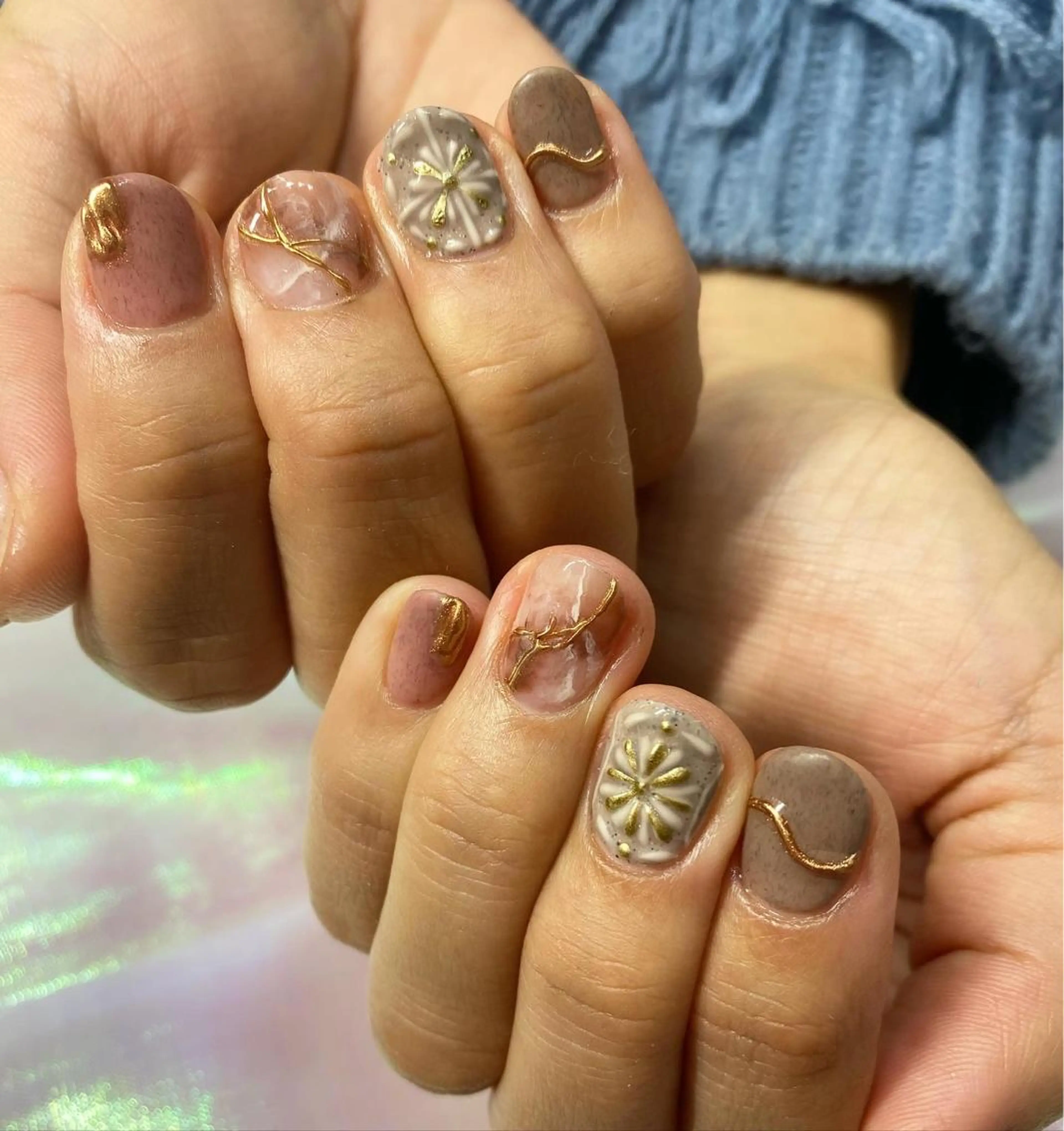 ネイル アートネイル マットネイル Nailsalon Ｒ《喜多見3分》のネイルデザイン