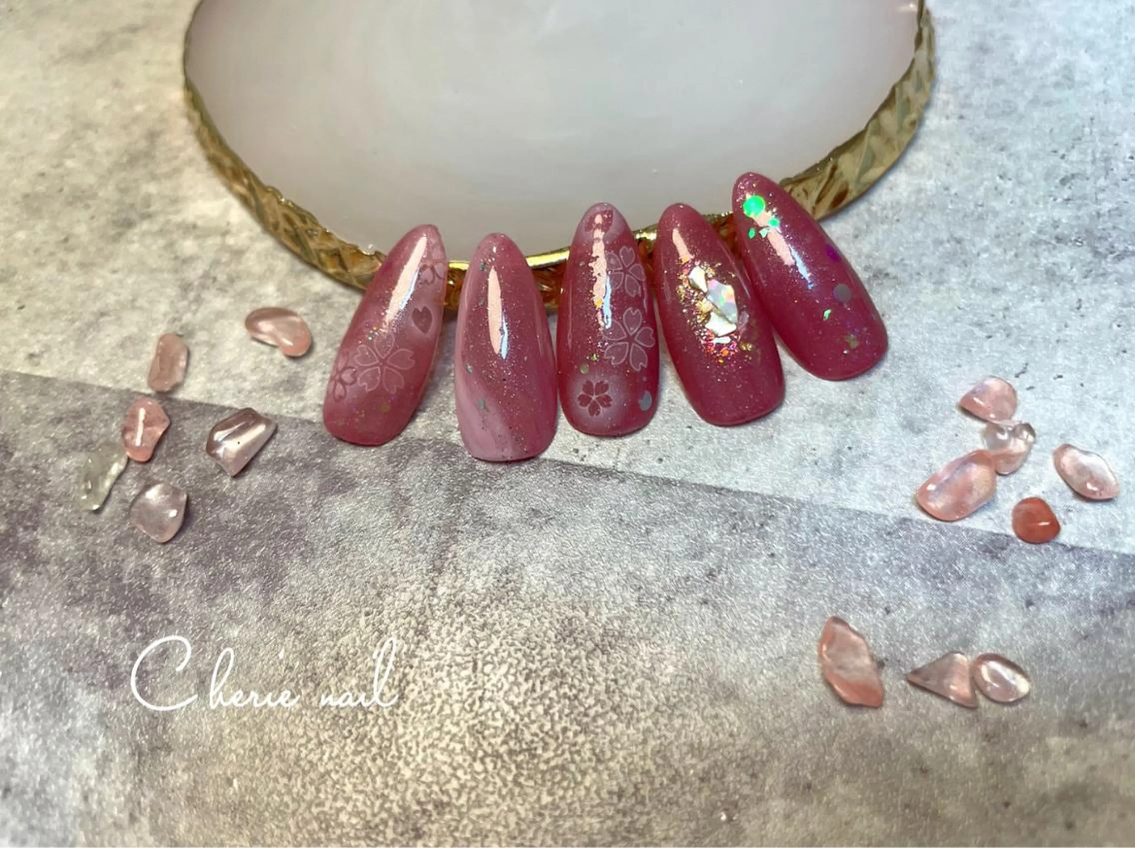 ネイル 桜ネイル Cherienail yunaのネイルデザイン