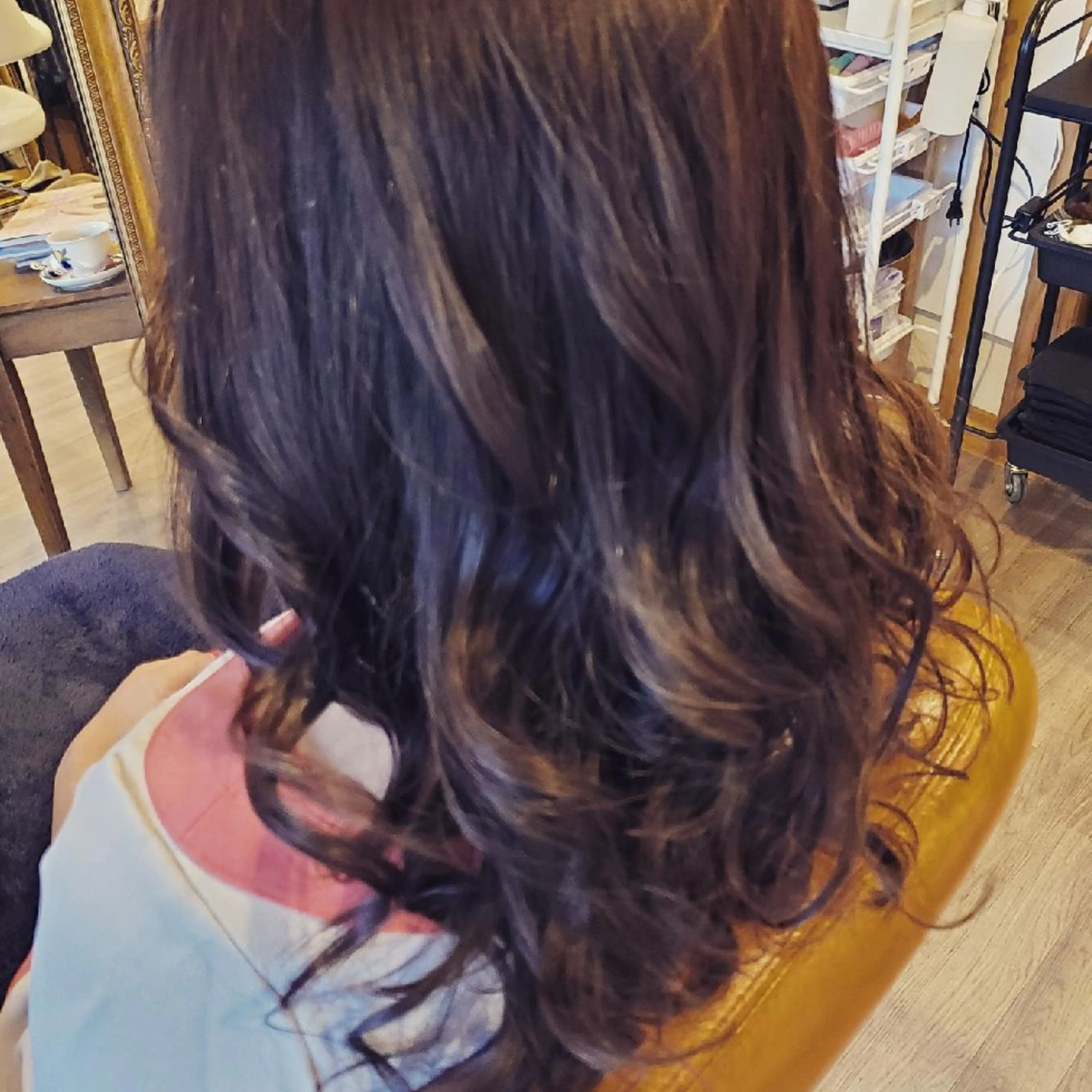 ロング カラー アディクシーカラー ブルーカラー 外国人風カラー トリートメント カット ヘアカラー トリートメント spa hair  ark 富井直美のヘアスタイル