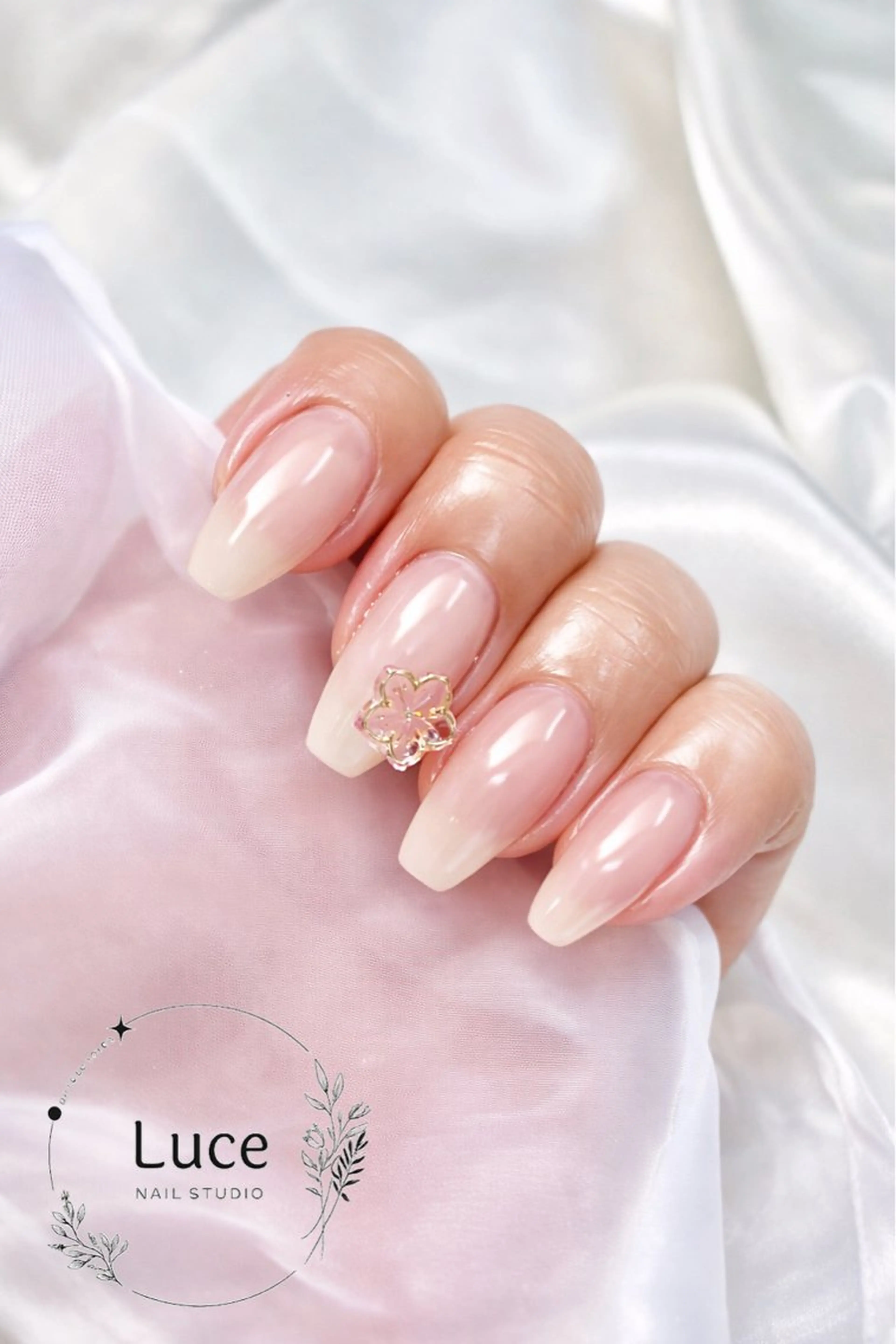 ネイル 桜ネイル ワンカラーネイル NAIL STUDIO Luce所属・NAIL Luceのネイルデザイン