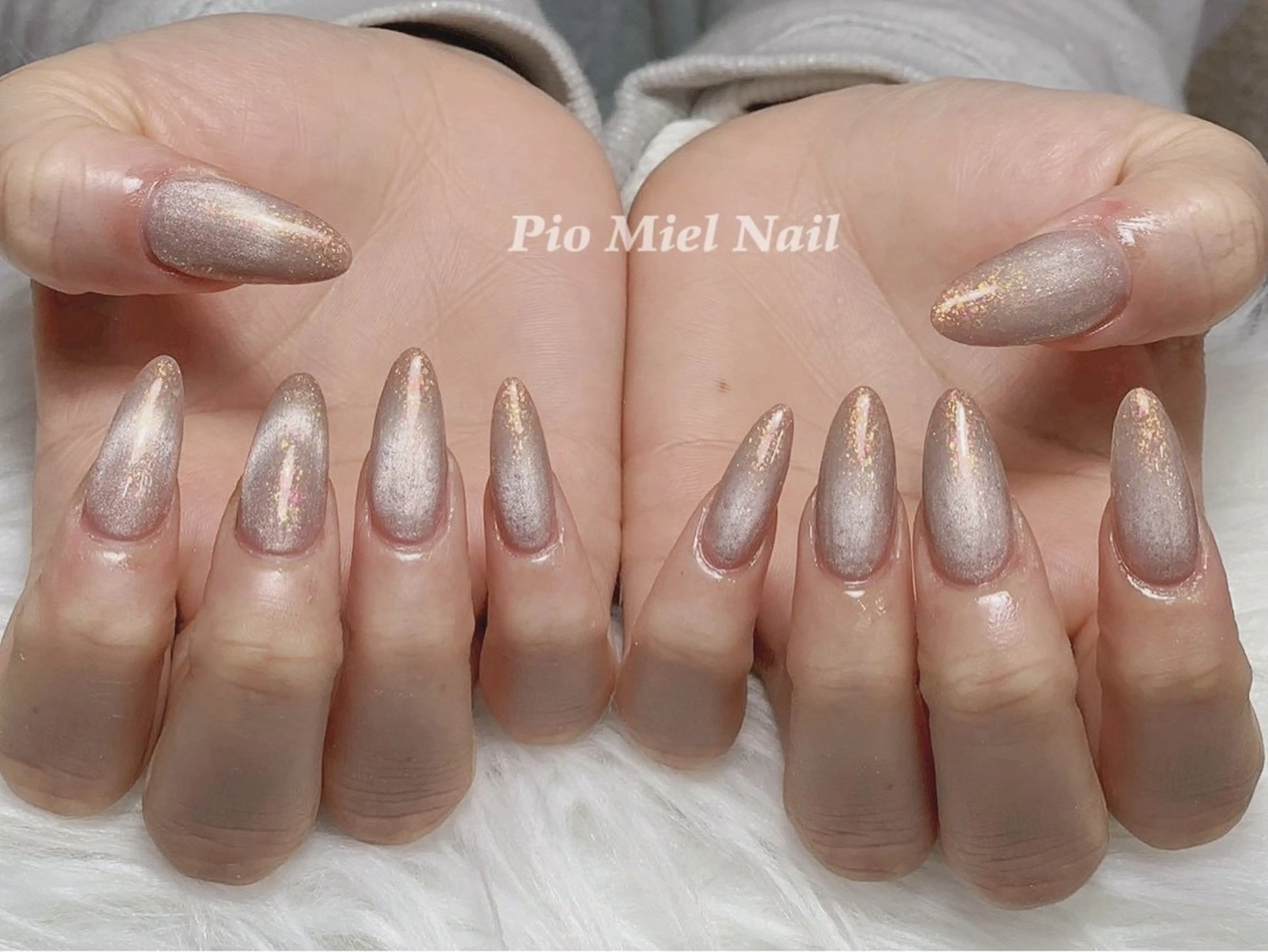 ネイル ハンドネイル HANA 長さだしのネイルデザイン