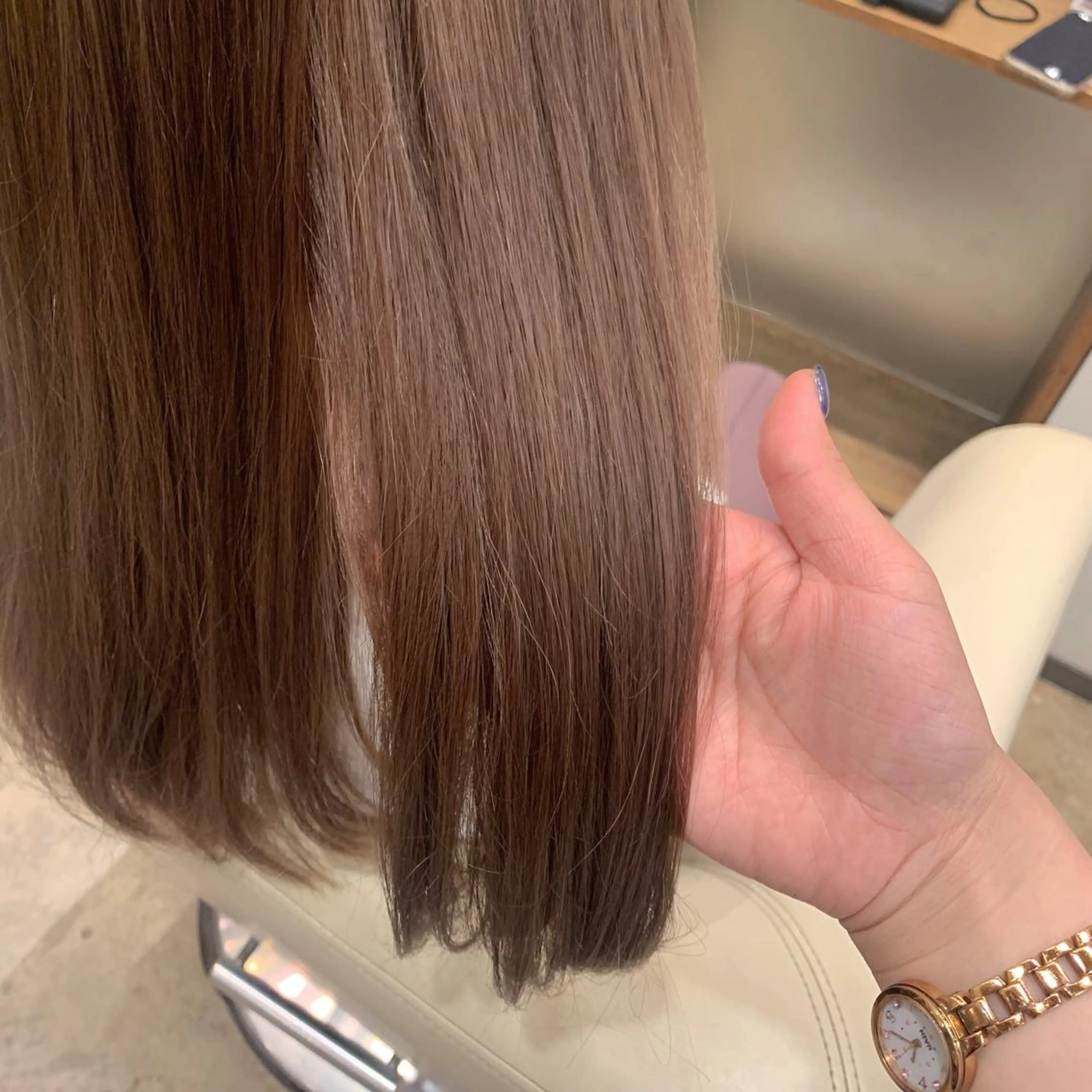 セミロング 【完全個室】髪質改善 暖色カラー/山崎唯奈のヘアスタイル