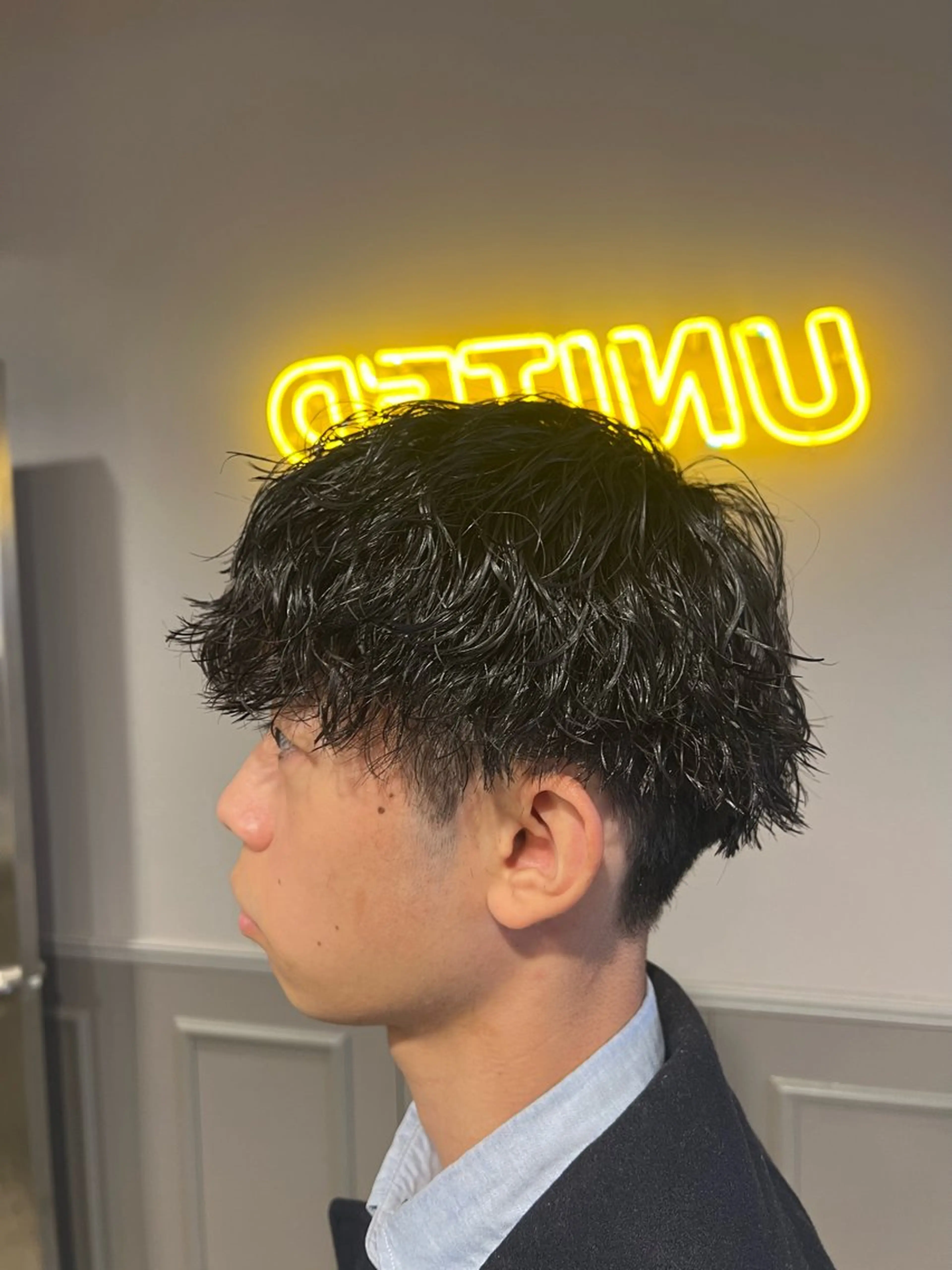 ショート パーマ メンズ カット パーマ 韓国レイヤーカット /REIのヘアスタイル