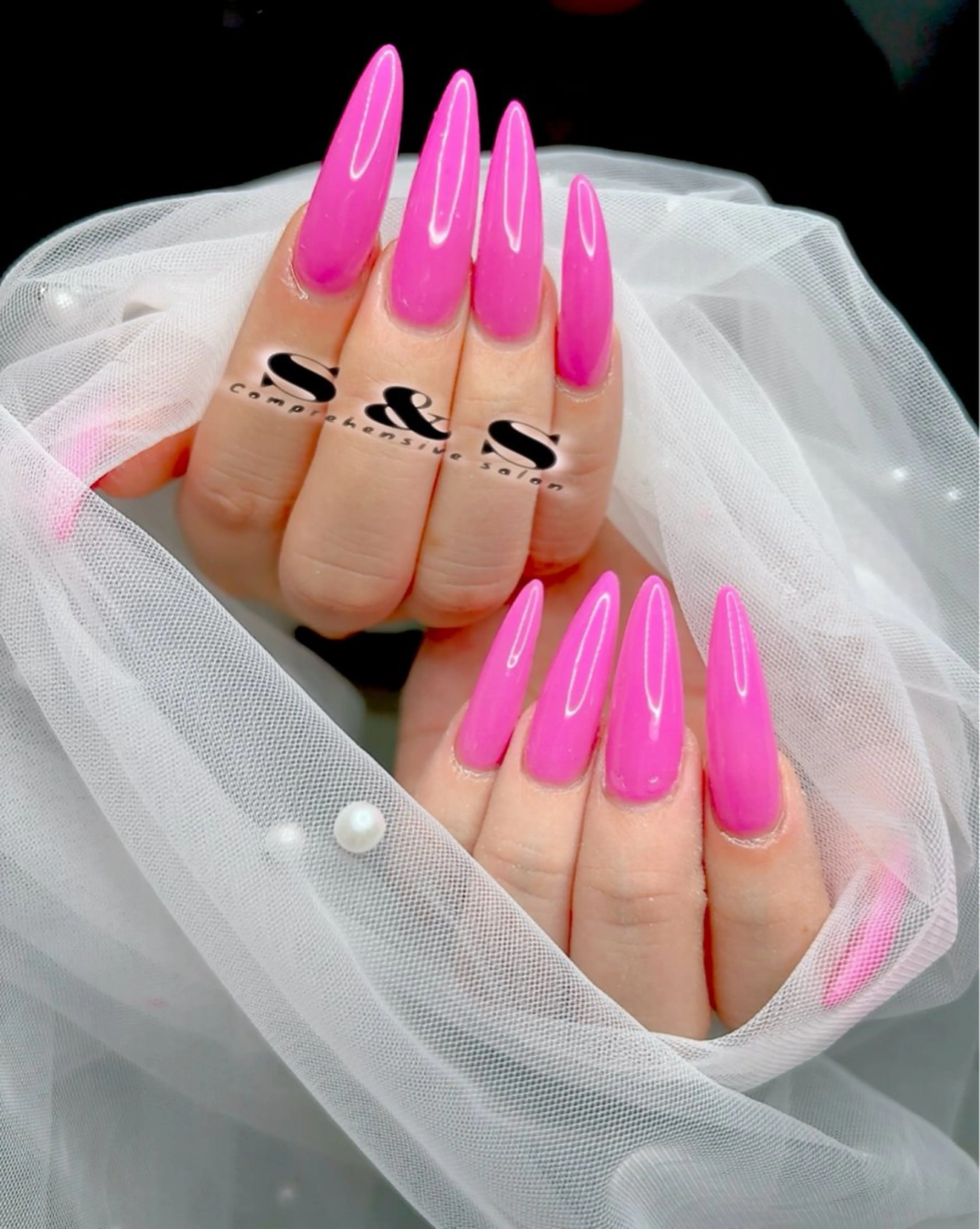 ネイル 長さ出し ロングネイル メンズネイル 持ち込み S&S 村田小百合のネイルデザイン