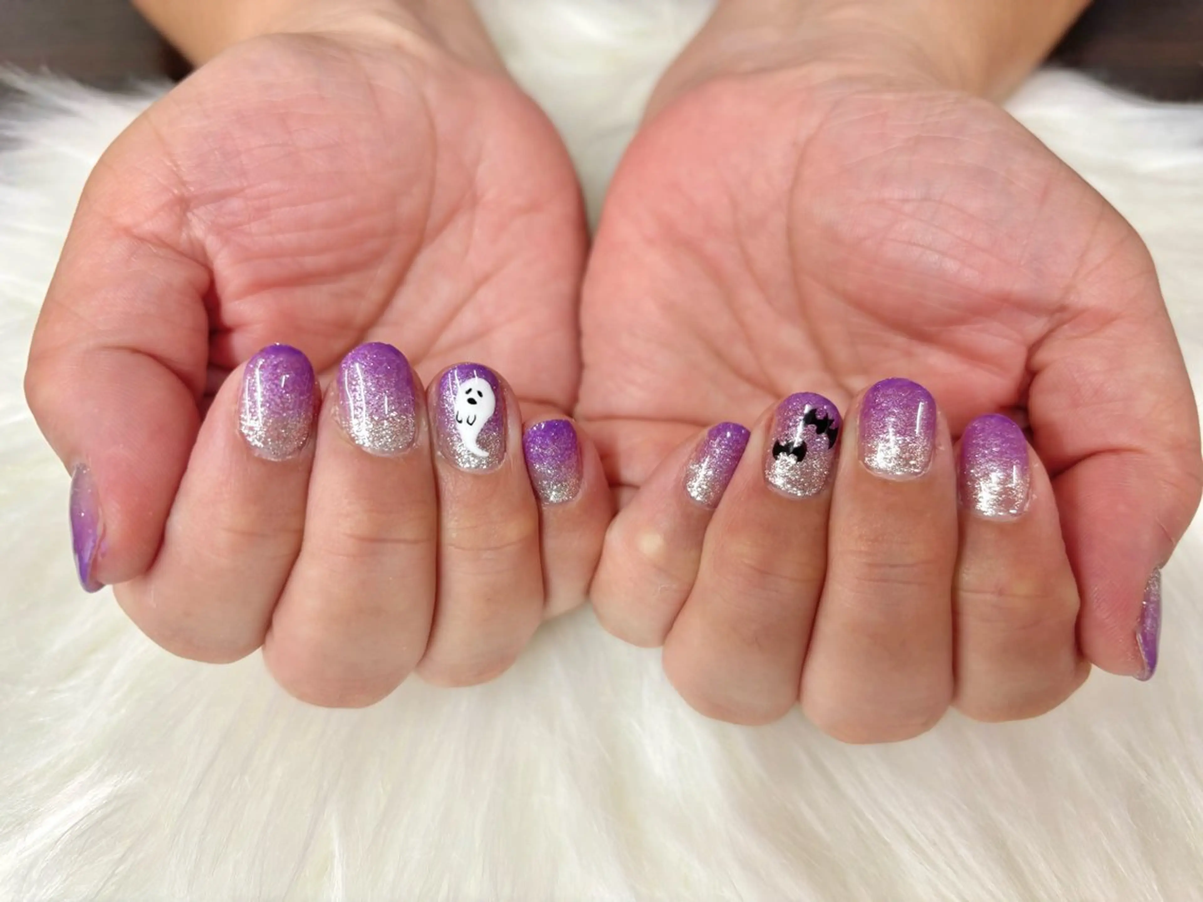 ネイル グラデーション ハロウィン キラキラネイル ハンドネイル Hübsch所属・Sakura Hのネイルデザイン