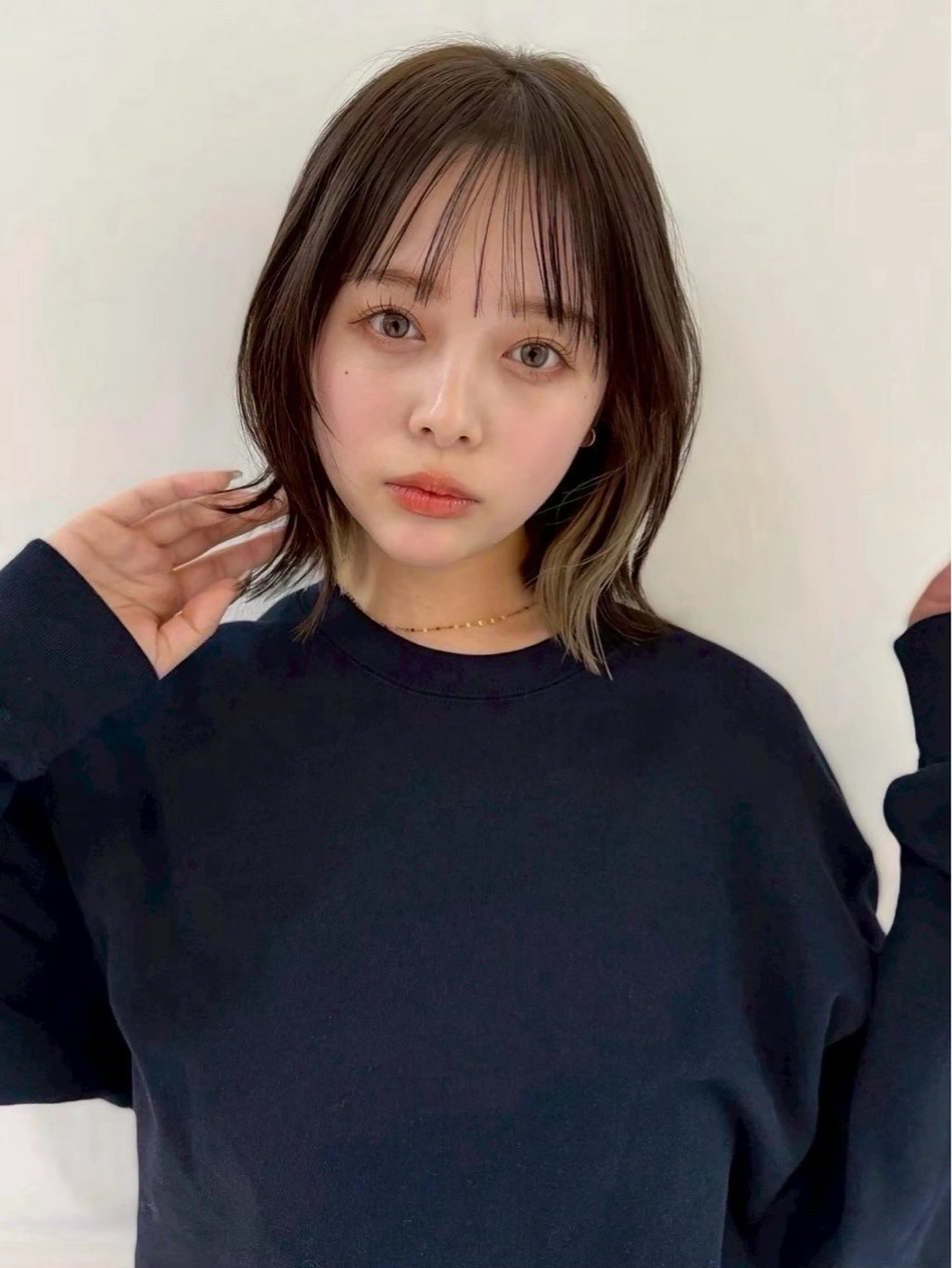 ミディアム カット トリートメント 長島美織 /透明感カラーのヘアスタイル