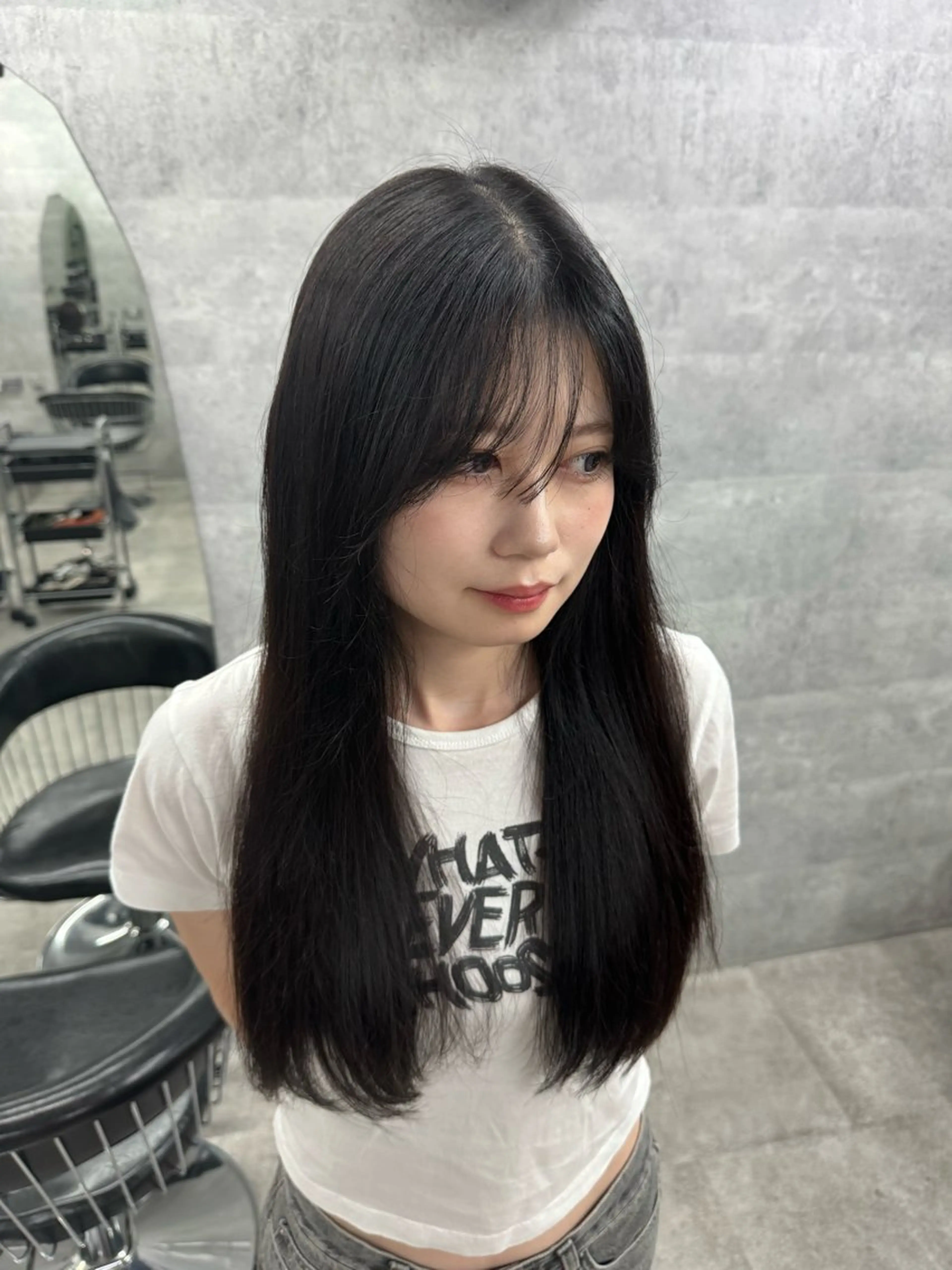 セミロング カラー あなたのお悩み改善" You"💚❤️💛のヘアスタイル