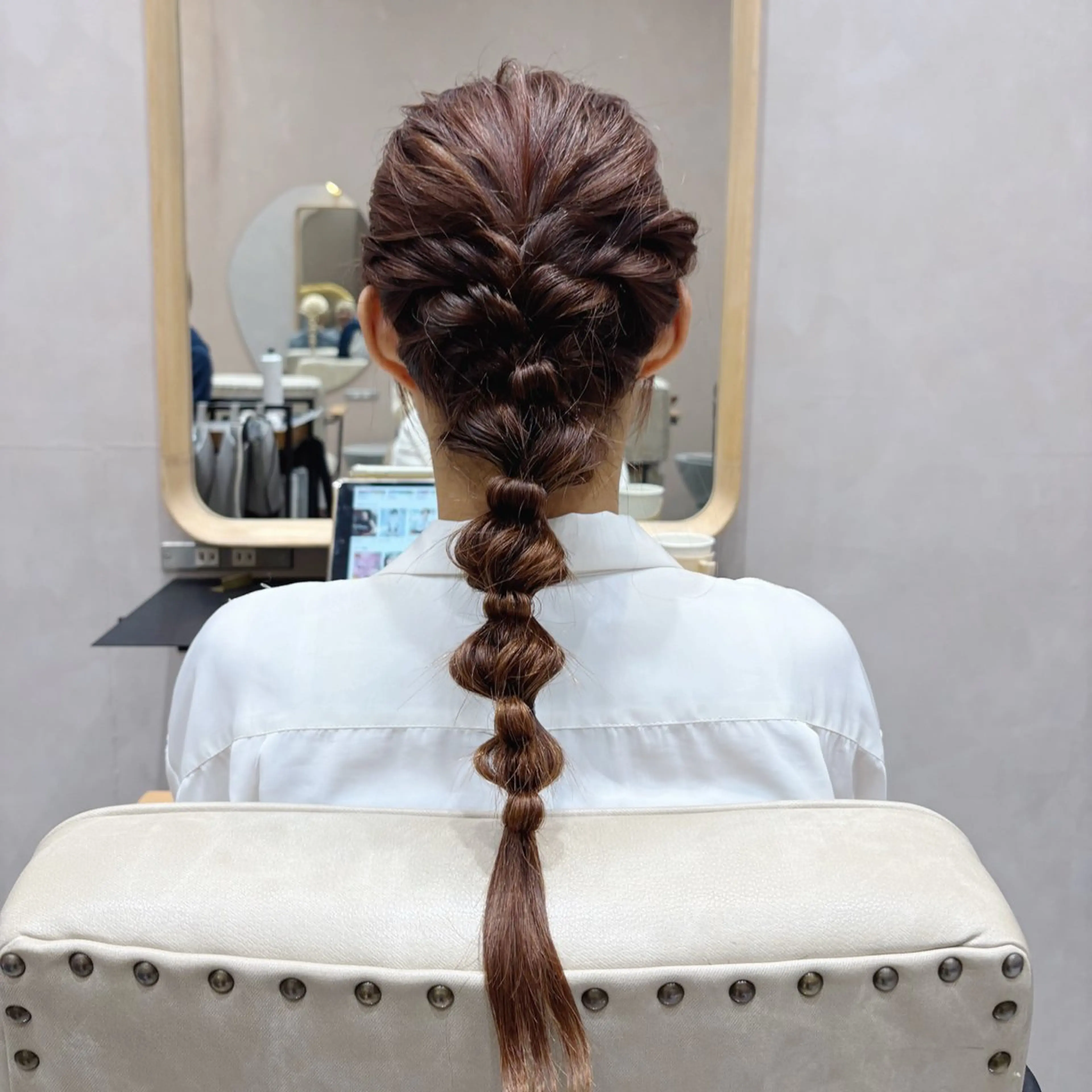 ロング カラー ヘアアレンジ ヘアセット 🐰あみ【艶カラー/ 縮毛矯正】🫧のヘアスタイル