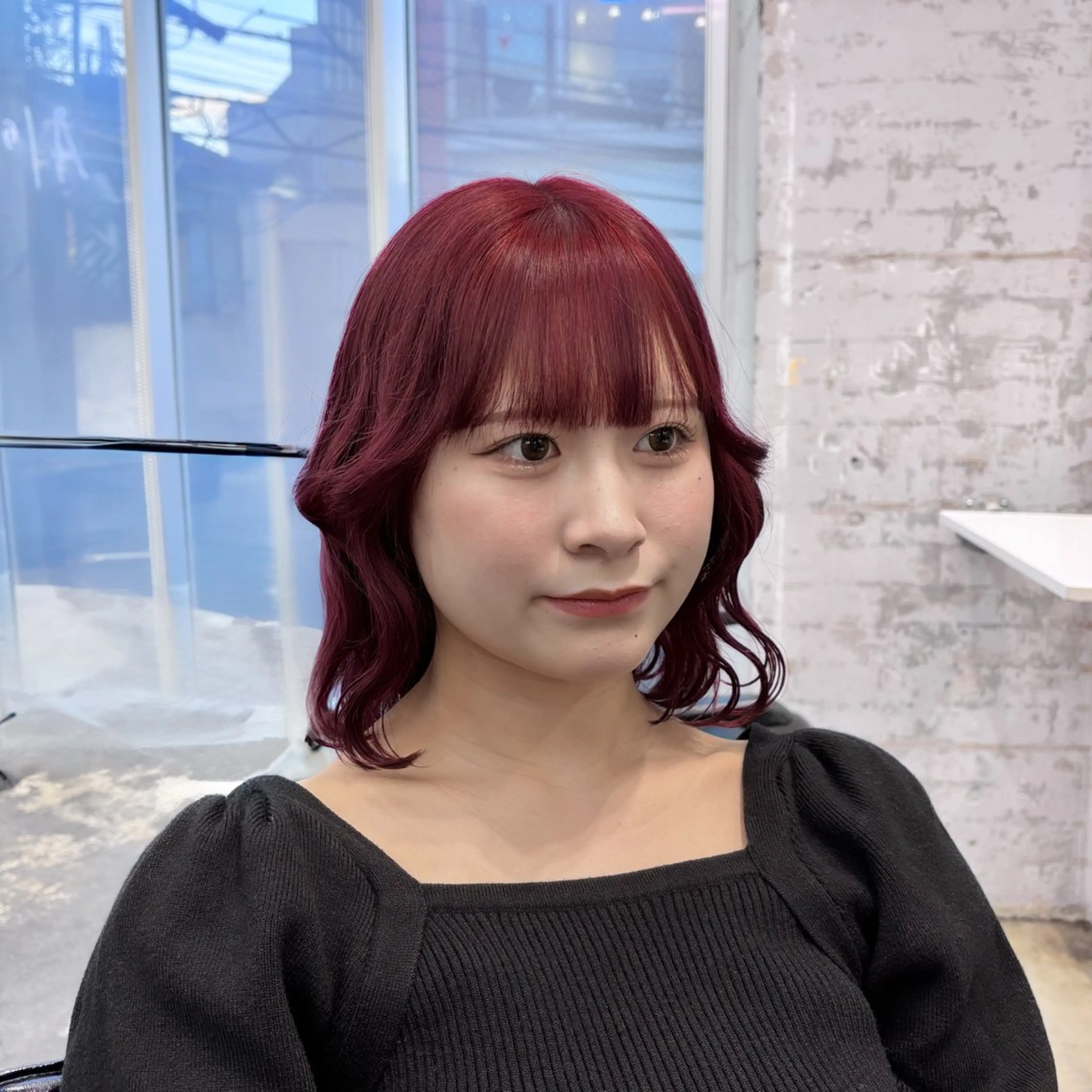 セミロング カラー ヘアアレンジ 🥀モテ暖色× エクステ🥀あかりのヘアスタイル