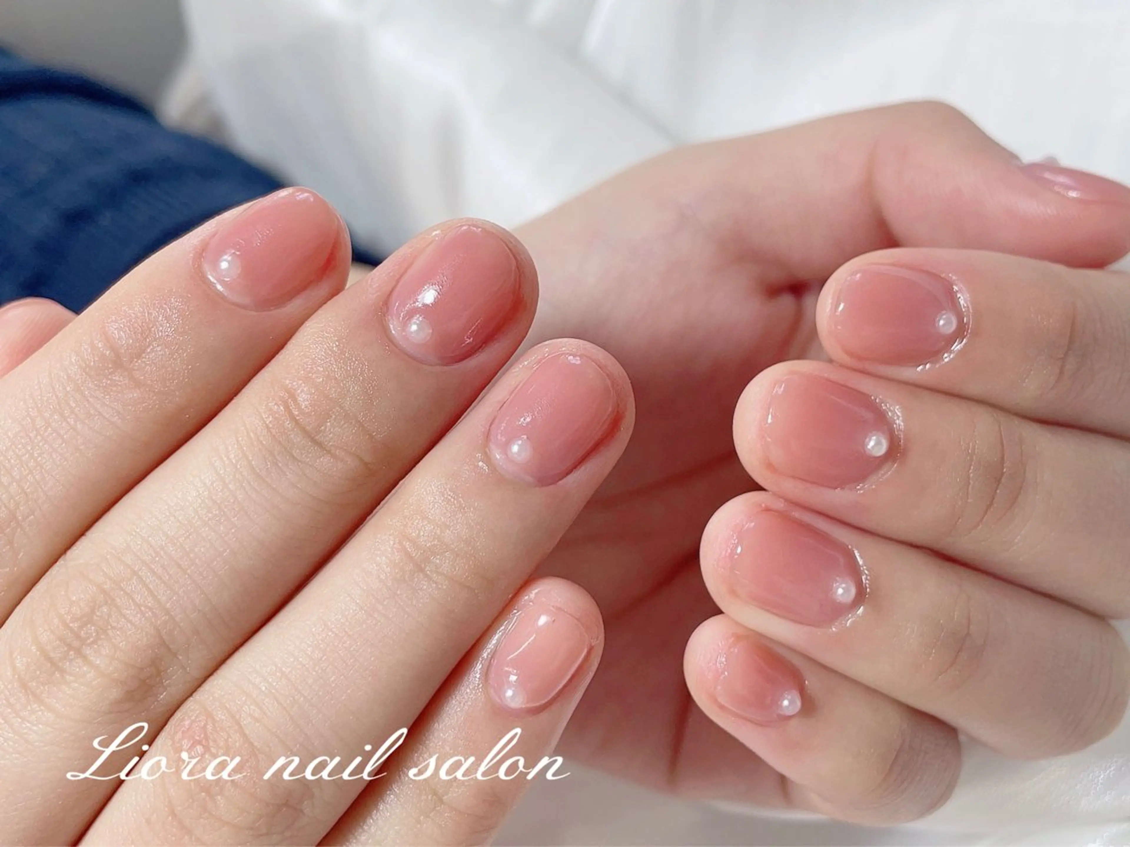 ネイル チークネイル フットネイル フレンチネイル ジェルネイル ガーリー ハンドネイル Liora nail 1のネイルデザイン