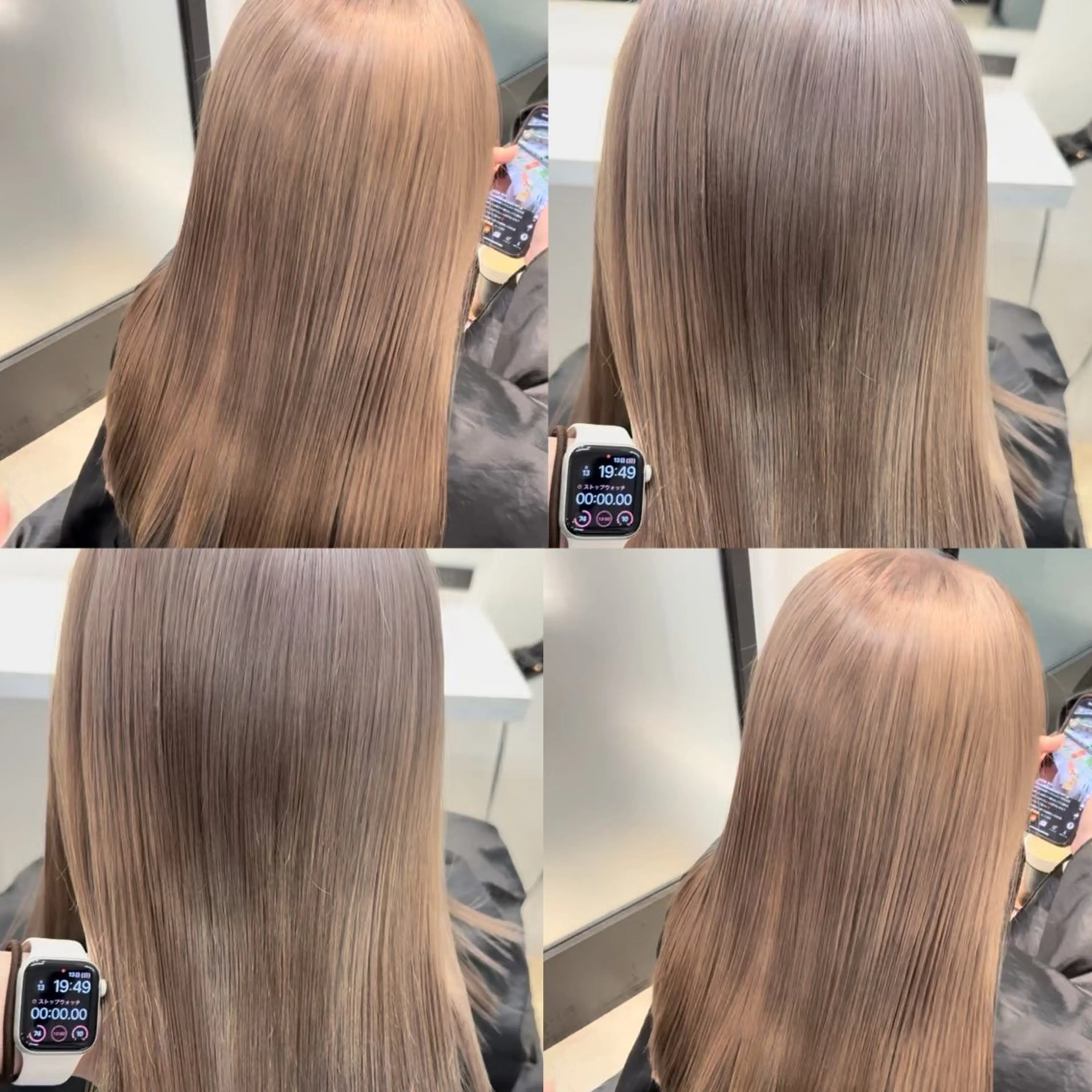 セミロング salowin所属・ハイトーンカラー 馬場みなみのヘアスタイル