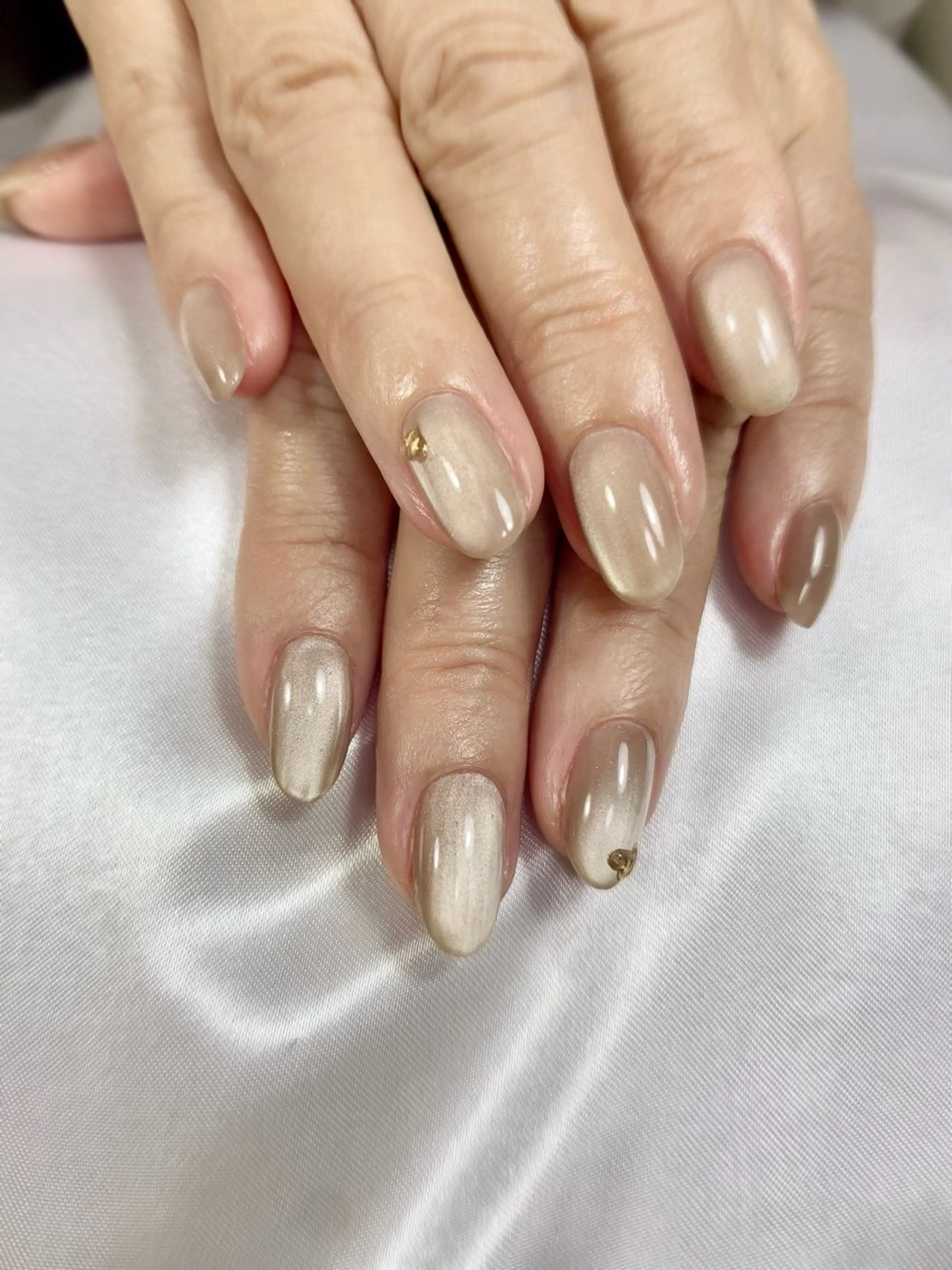 ネイル ハート マグネットネイル ハンドネイル ﾈｲﾙｻﾛﾝ Bellefleurのネイルデザイン