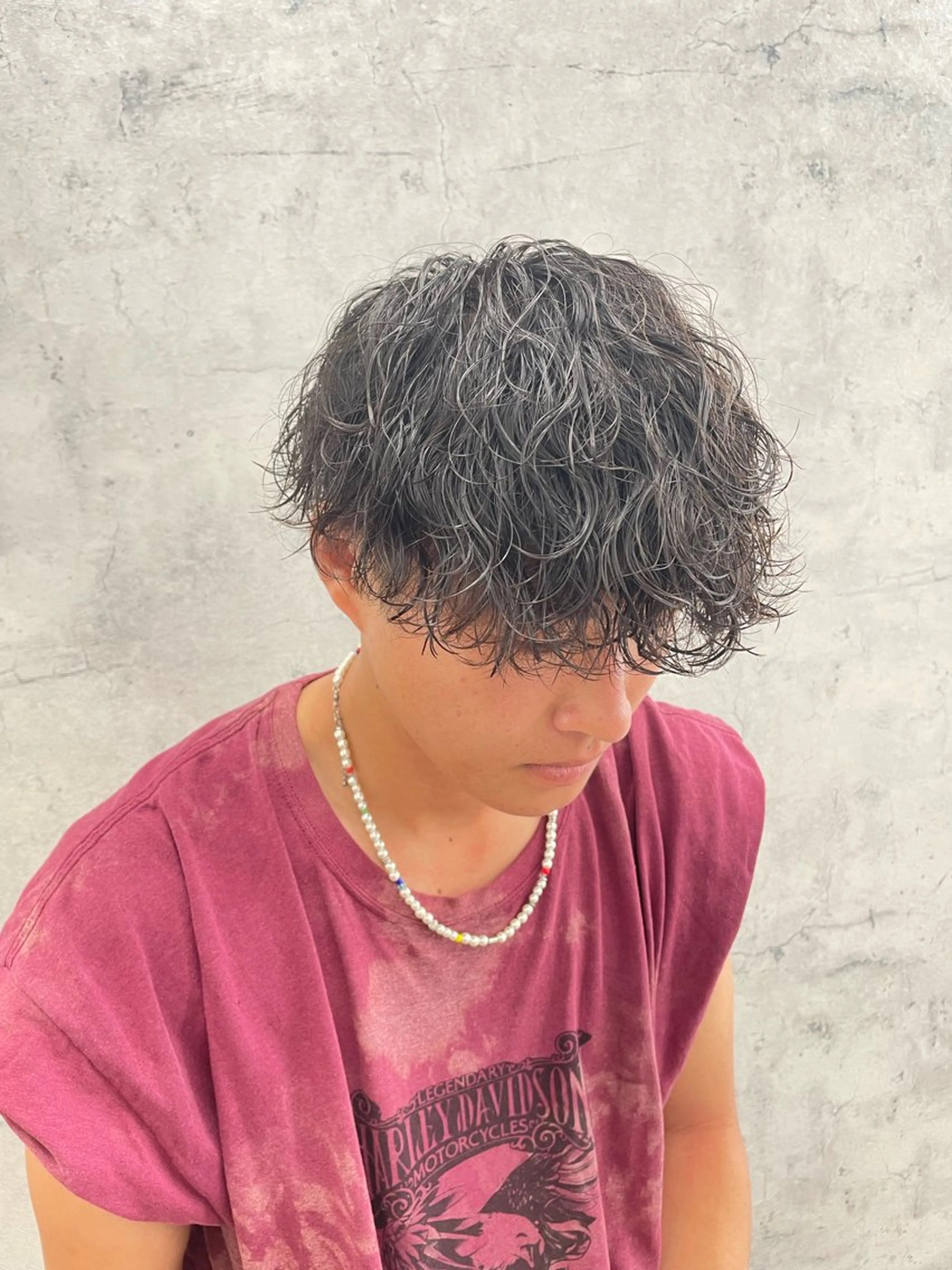 メンズ🏝️波巻きパーマ＋カット🏝️の写真