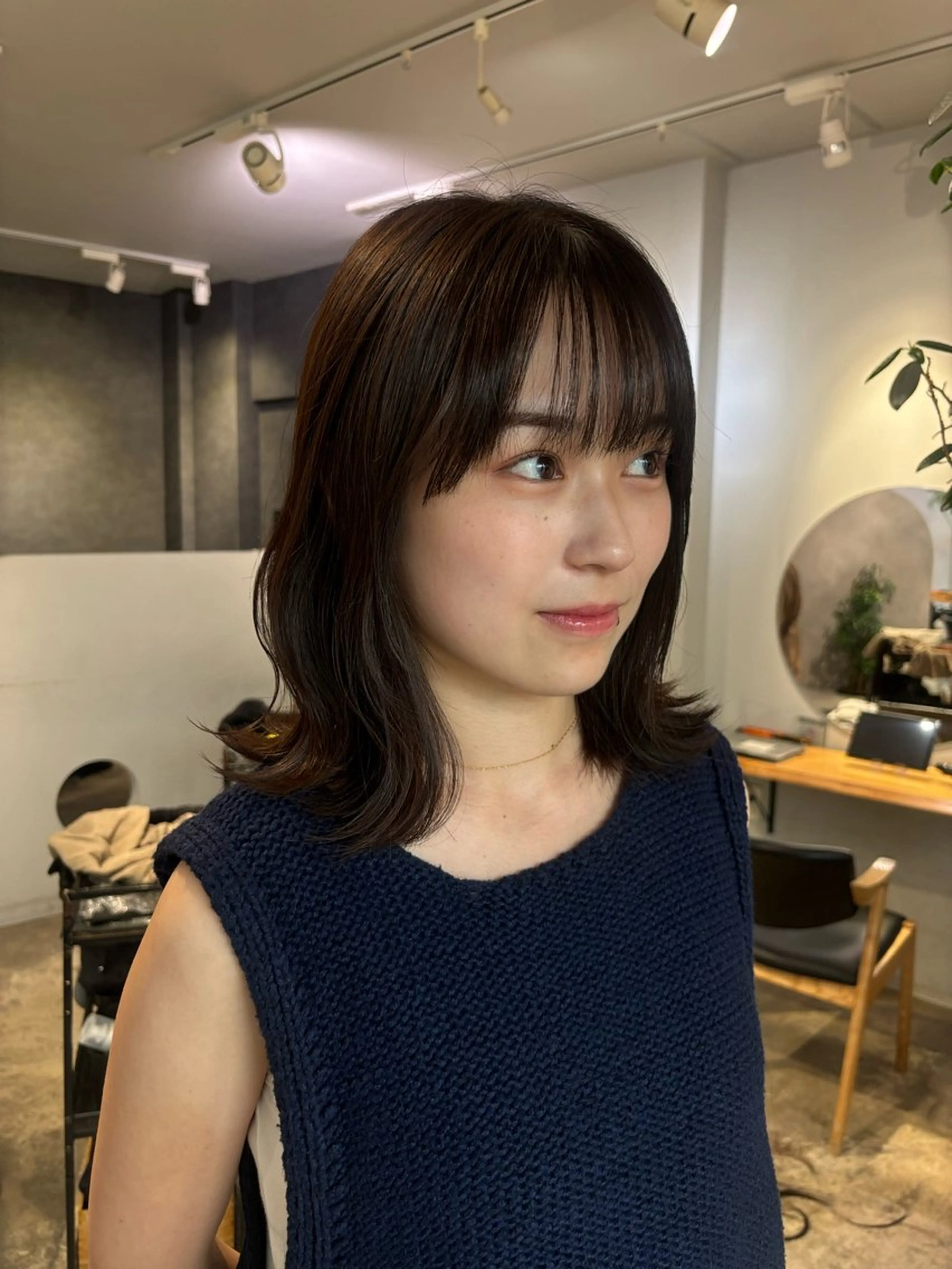 ミディアム カラー カット ヘアカラー トリートメント 🐼 こゆきのヘアスタイル