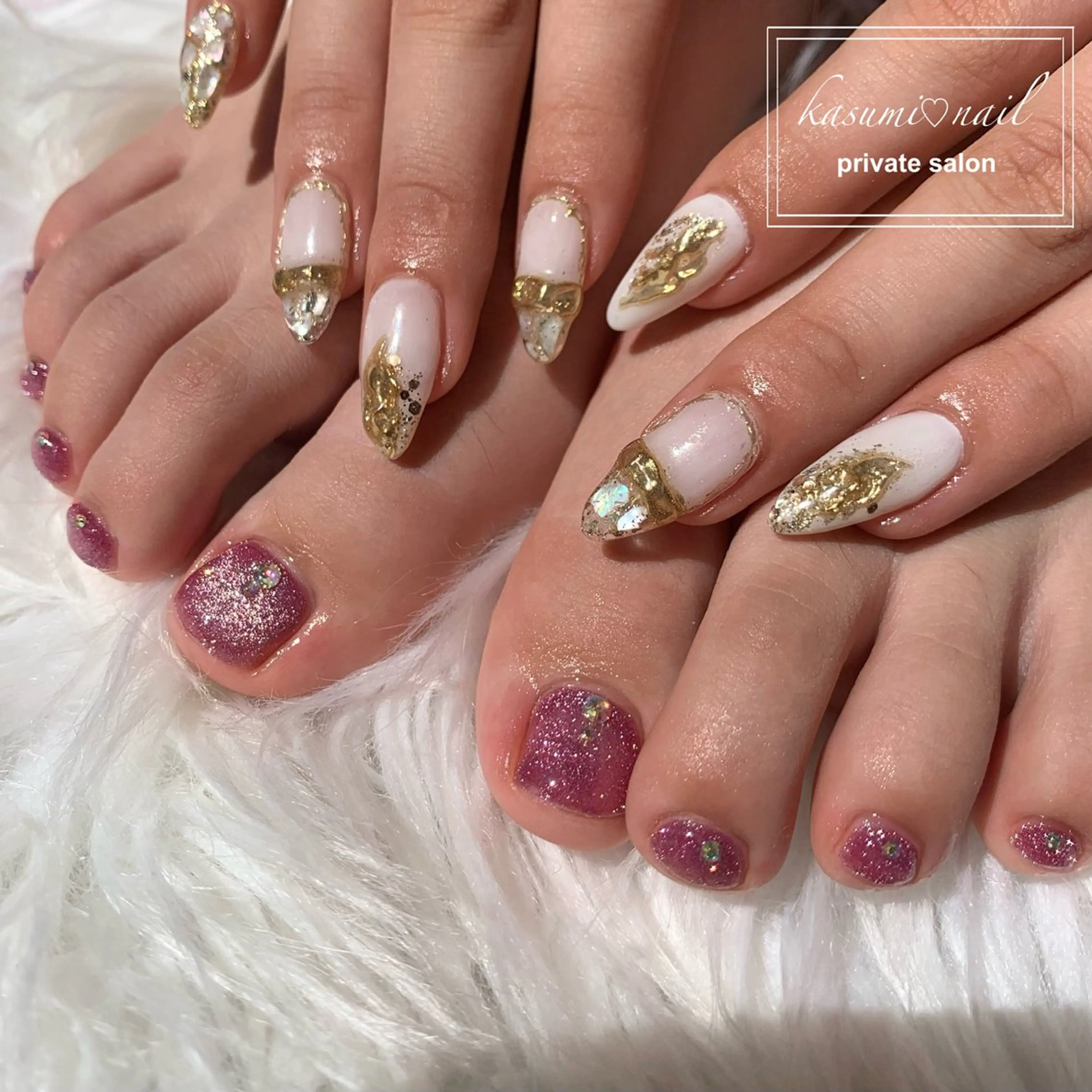 ネイル 大理石ネイル(マーブル) ニュアンスネイル KASUMI♡ Nailのネイルデザイン