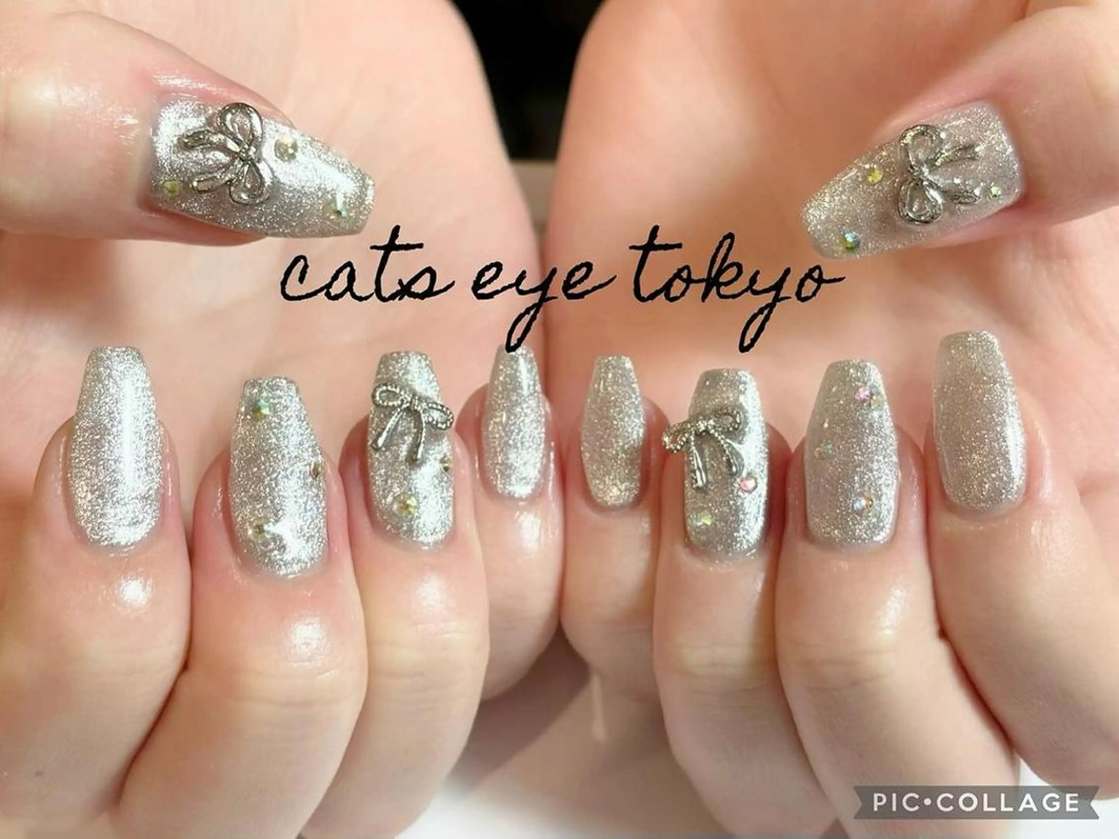 ネイル アートネイル ジェルネイル キラキラネイル マグネットネイル ミラーネイル Cat's eye TOKYO 新宿店のネイルデザイン