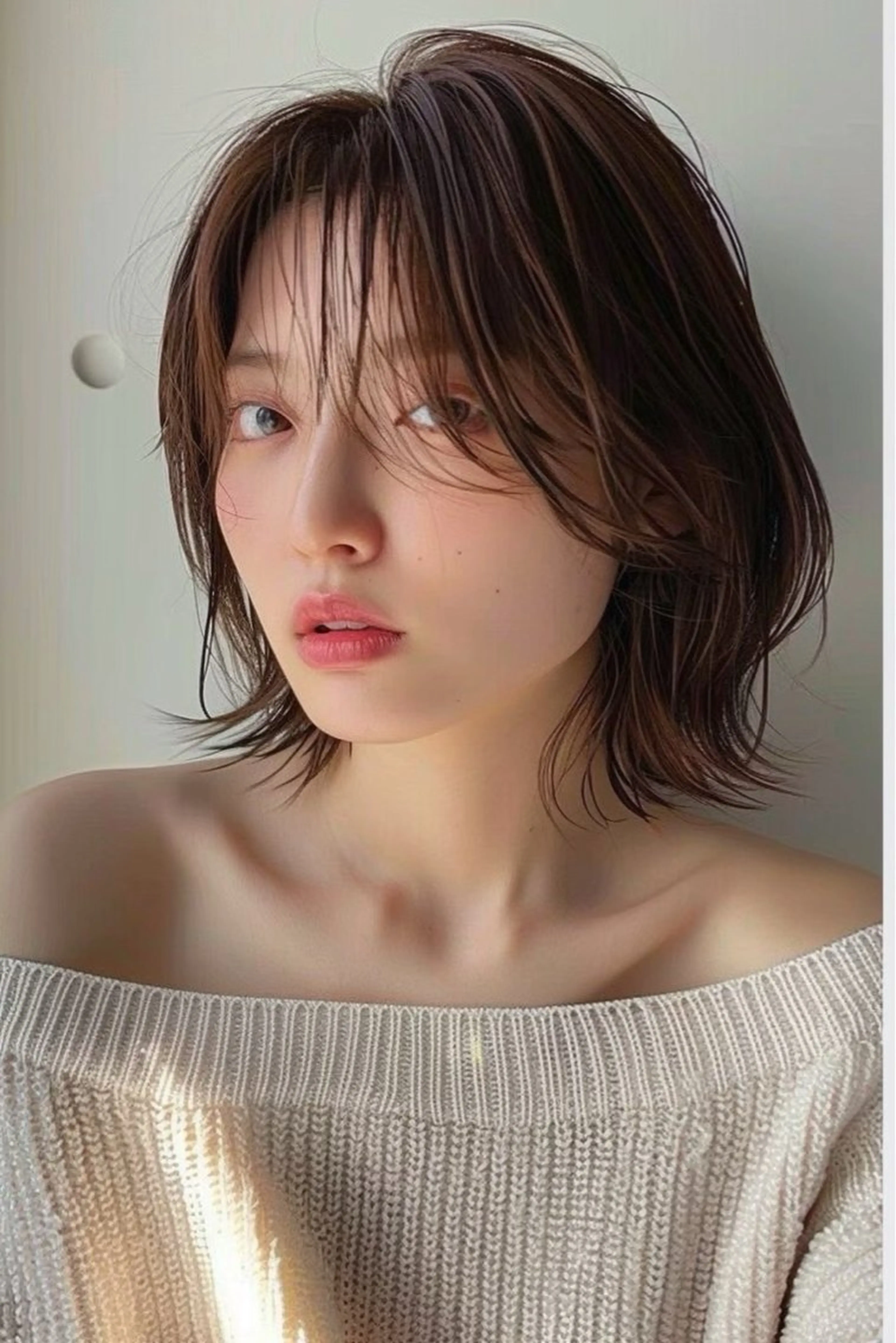 ミディアム カラー カット ヘアカラー トリートメント 圧倒的似合わせ ケアカラーYUTOのヘアスタイル