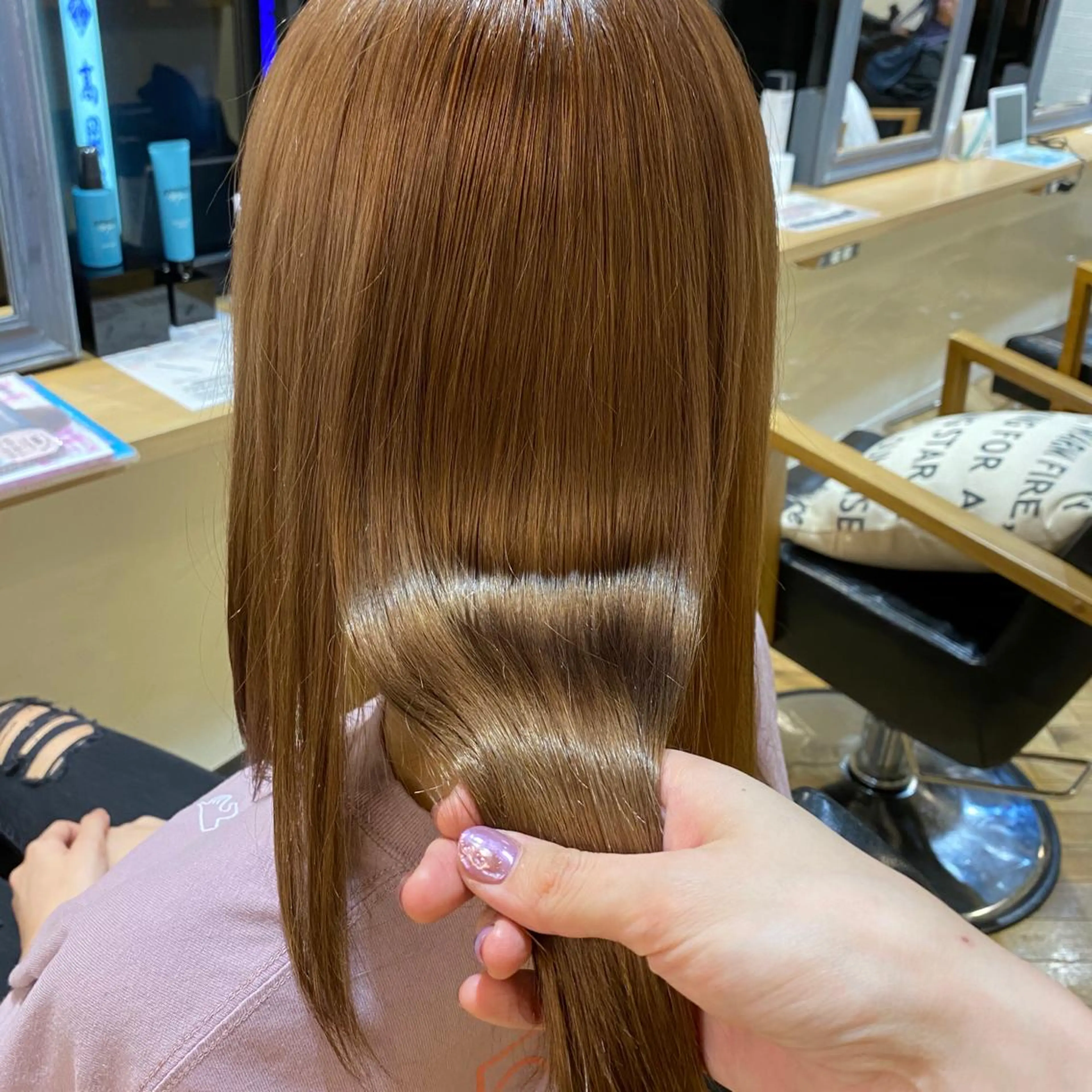 ミディアム カラー 艶カラー/韓国顔周り 🎀mamiのヘアスタイル