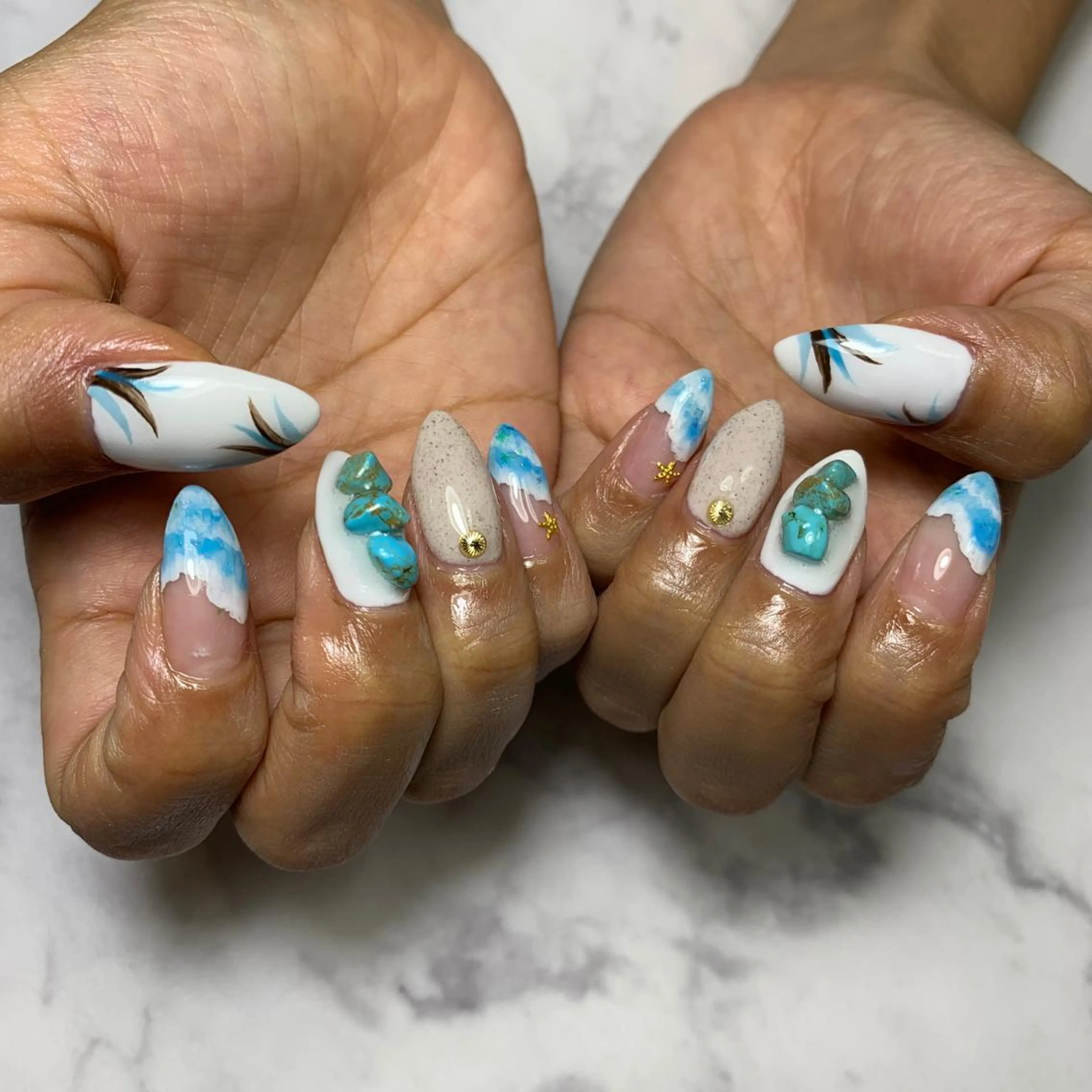 ロング es nailのネイルデザイン