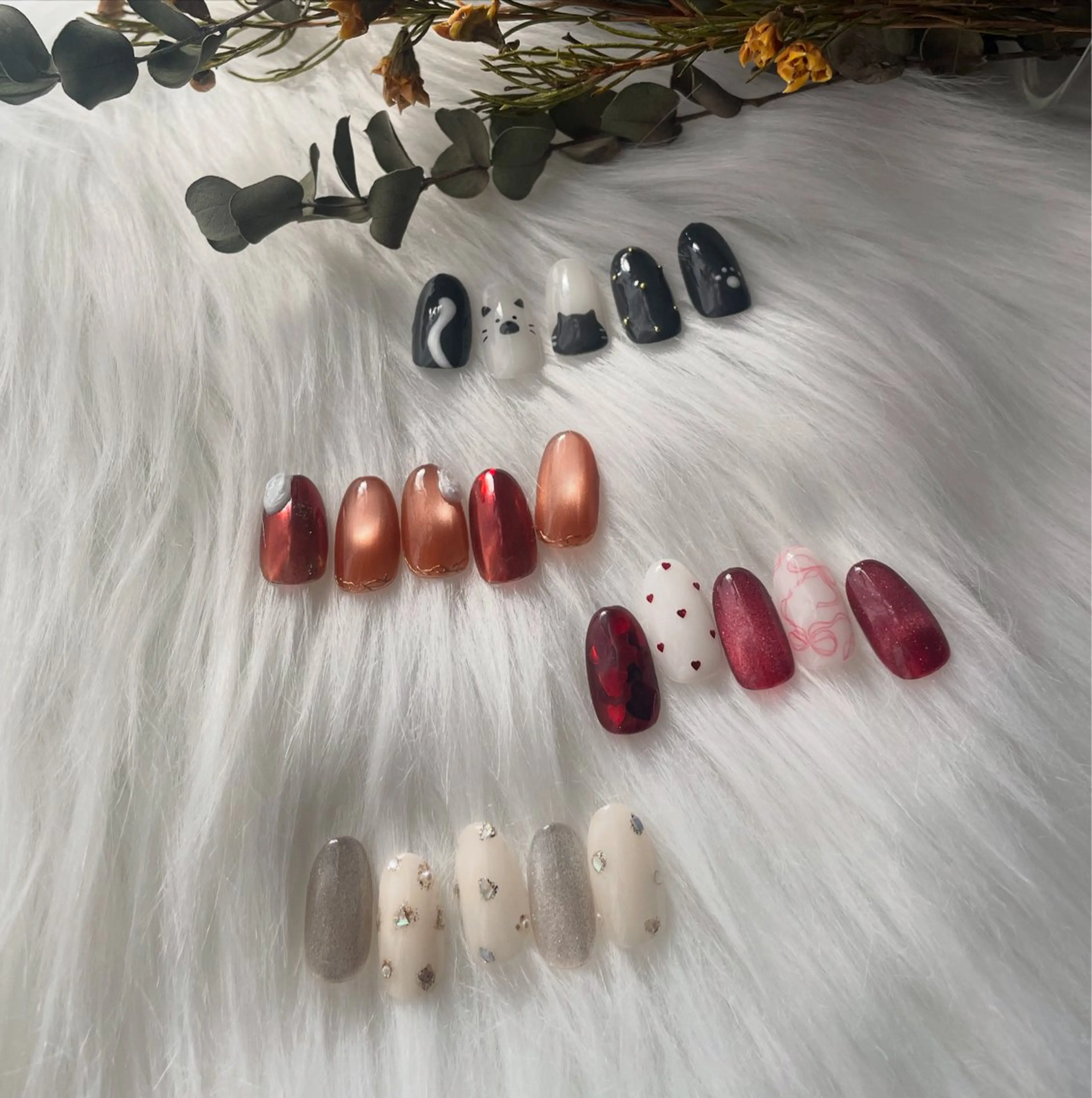 ネイル ブルー フレンチネイル キラキラネイル マグネットネイル ニュアンスネイル timtam --sakiのネイルデザイン