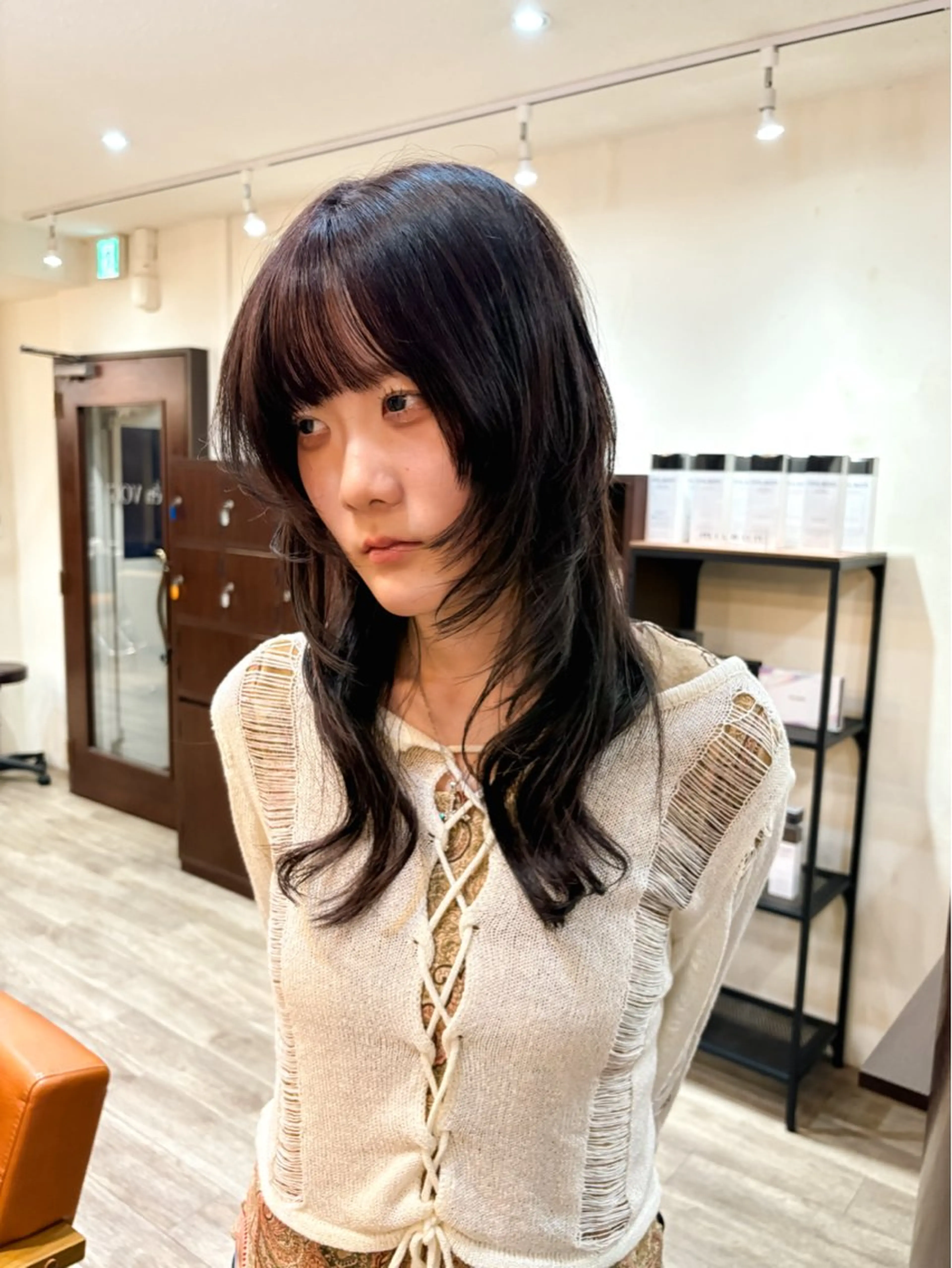 セミロング カラー パーマ Miyamoto Yasuchikaのヘアスタイル