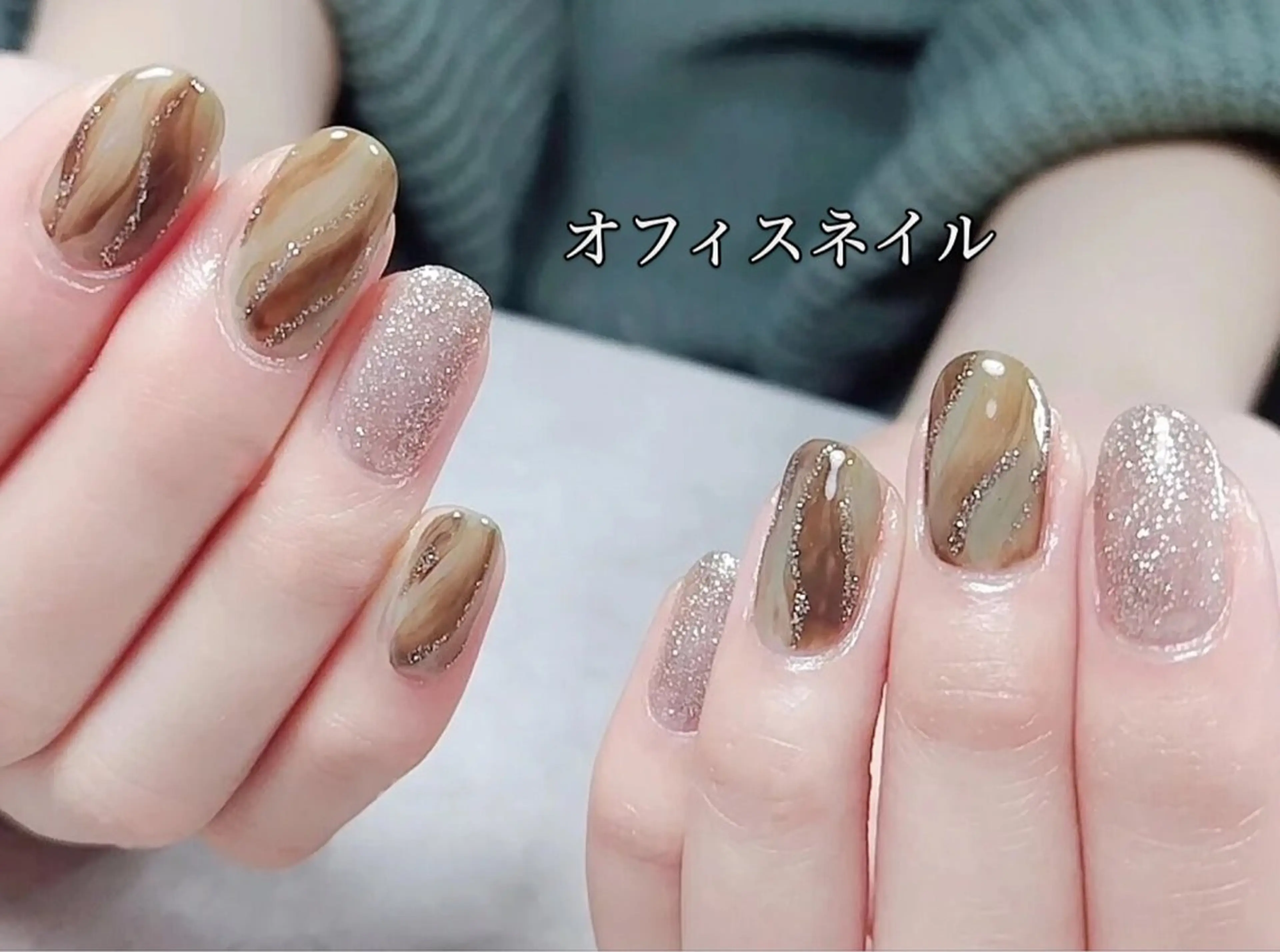 【オフ込み】シンプル綺麗めな😍✨オフィスネイル💅の写真