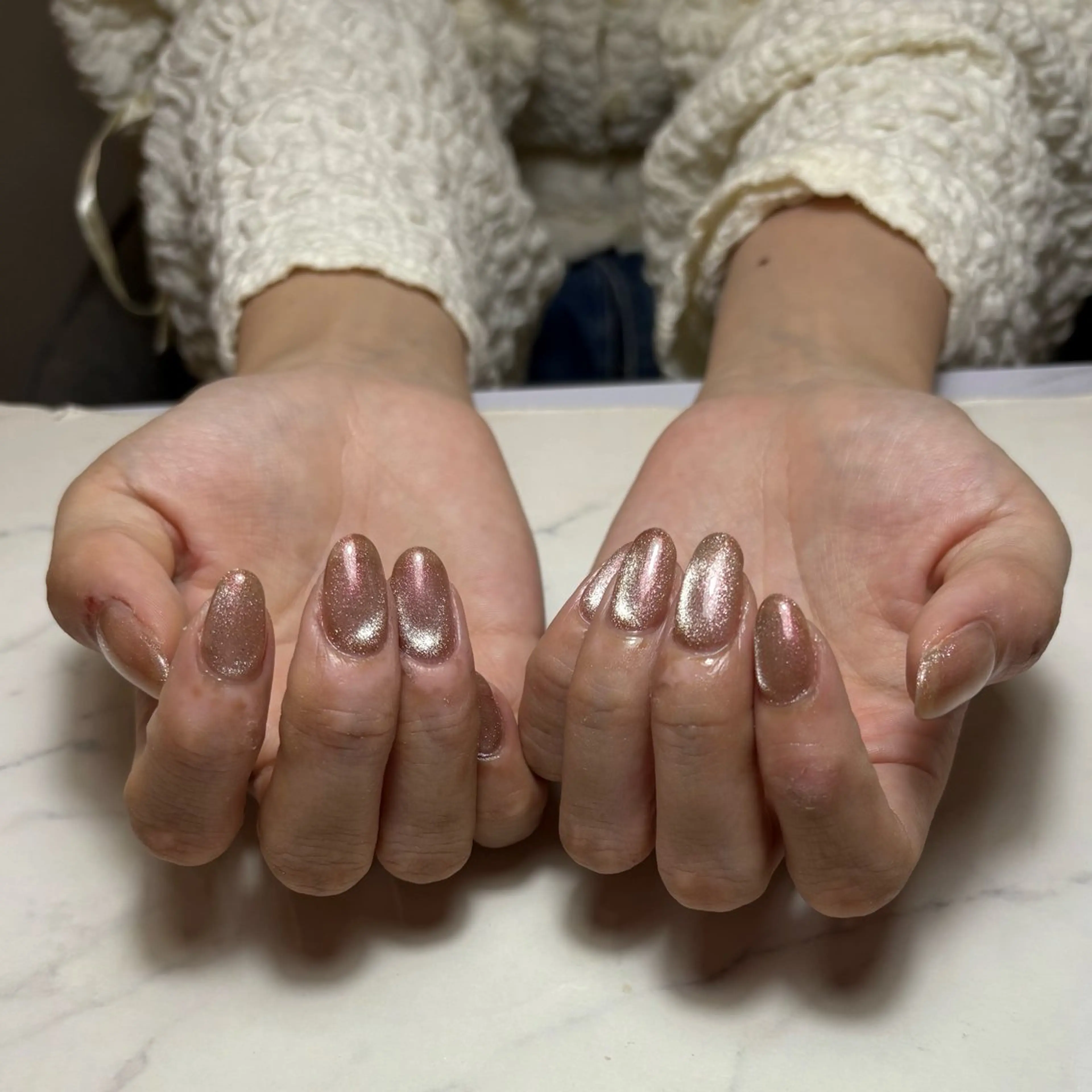 ネイル オーロラネイル マグネットネイル 💫 さりのネイルデザイン