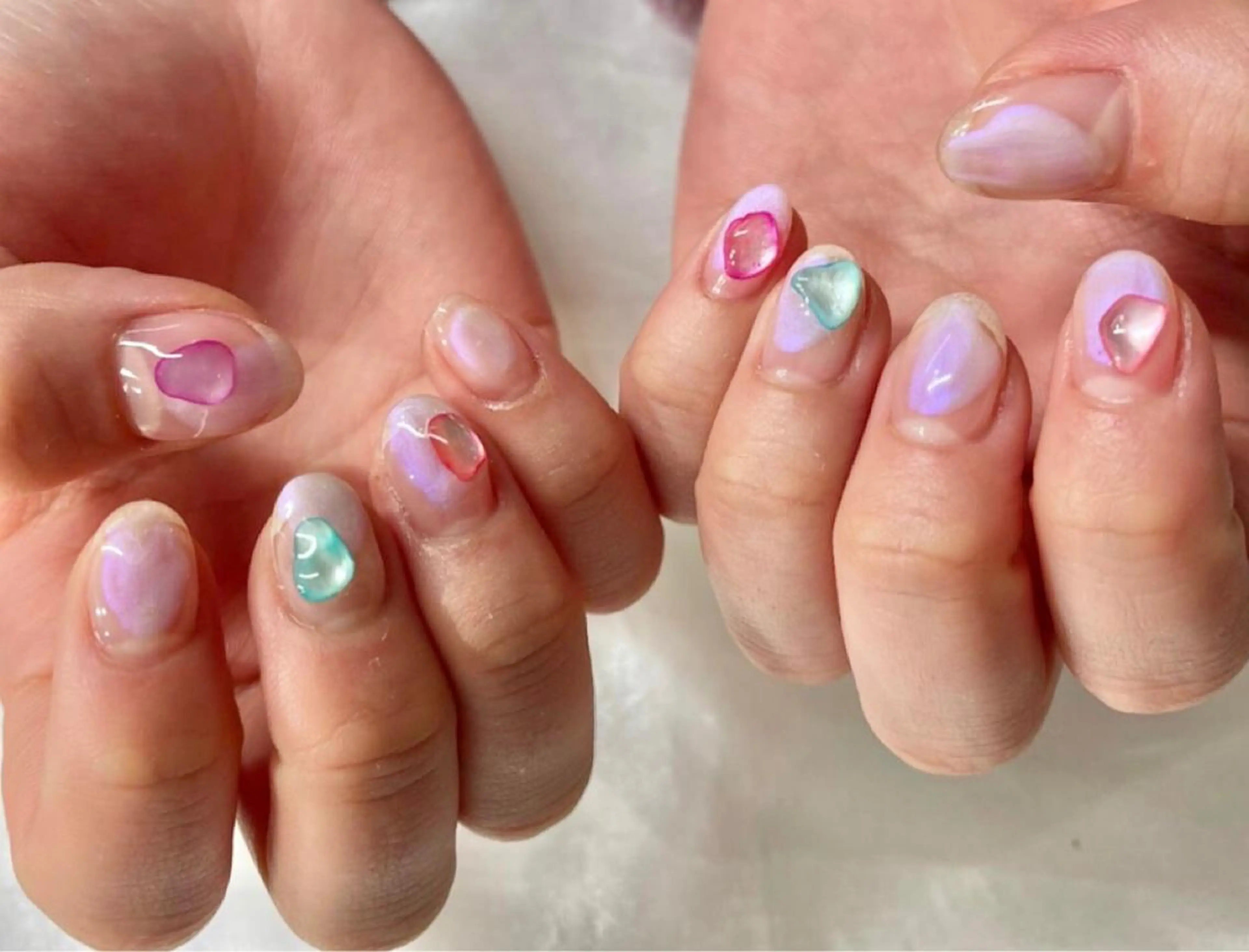 ネイル アートネイル フレンチネイル ジェルネイル マグネットネイル 持ち込み ハンドネイル nailsalon MONICAのネイルデザイン