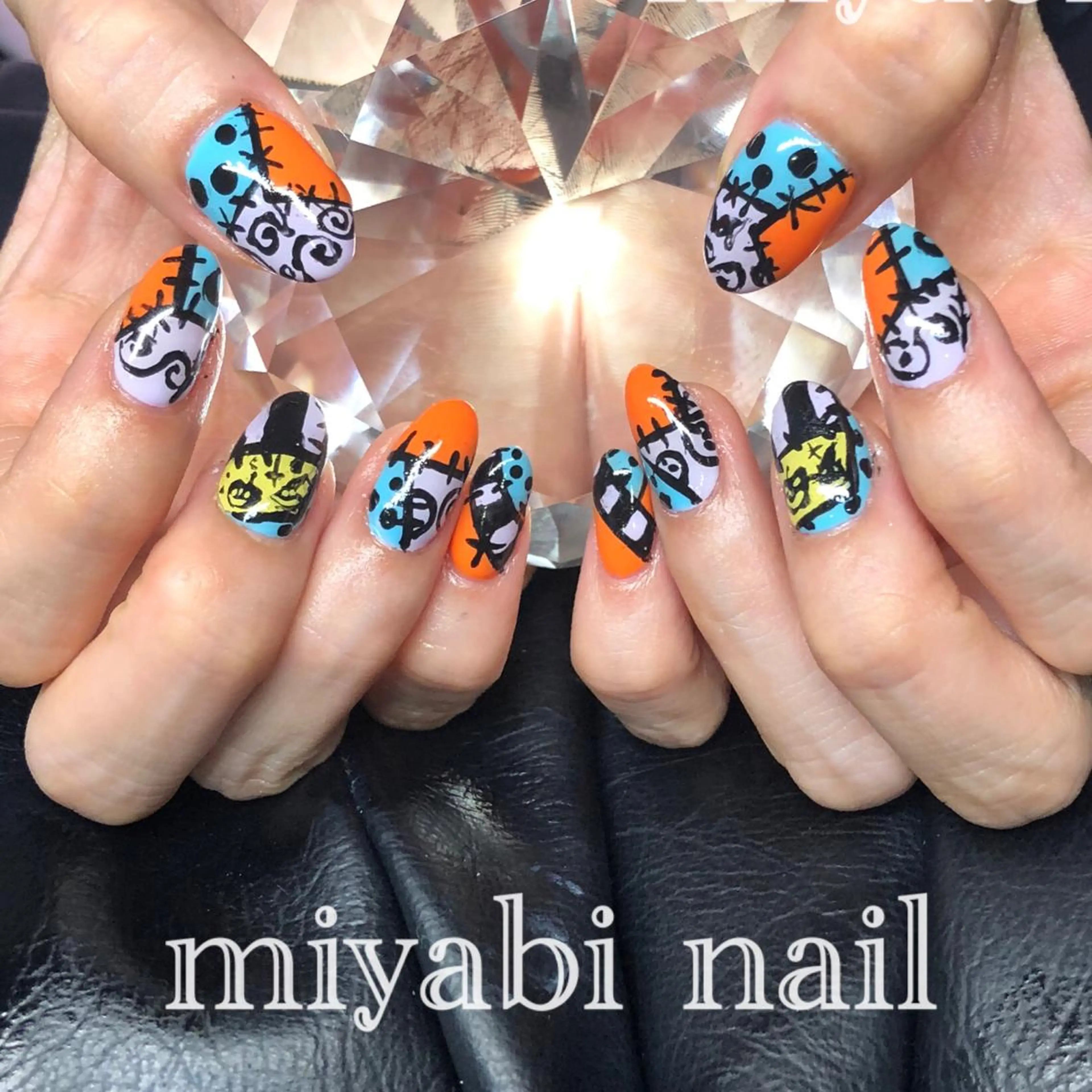 ネイル アートネイル ジェルネイル 持ち込み miyabi nail 桂川駅近くのネイルデザイン