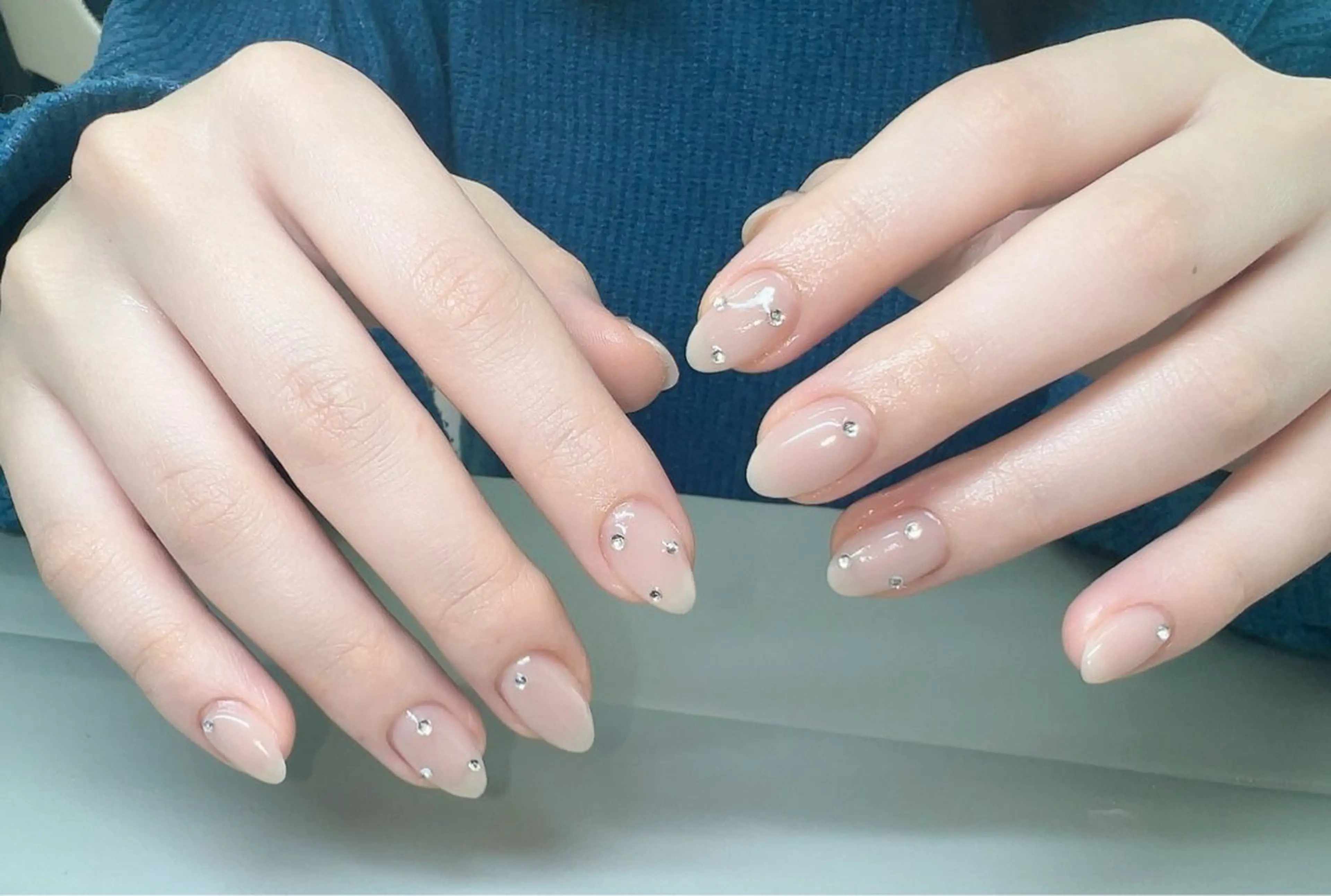 ショート 韓国風ヘア ハンドネイル ゆず- Nail Salonのネイルデザイン