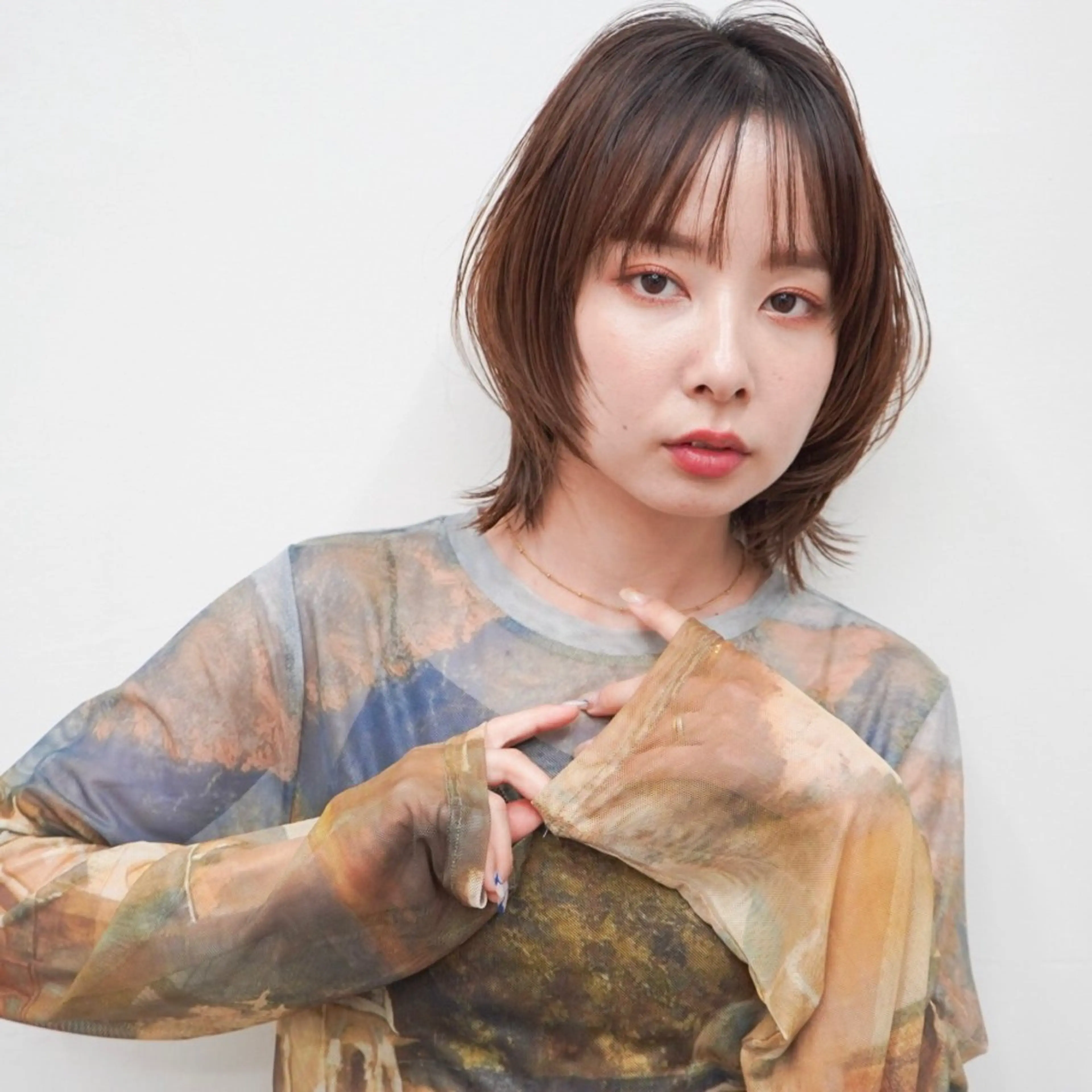 カラー ブラウンカラー ピンクカラー カット ヘアカラー トリートメント 天王寺髪質改善なら よしみさん✨のヘアスタイル