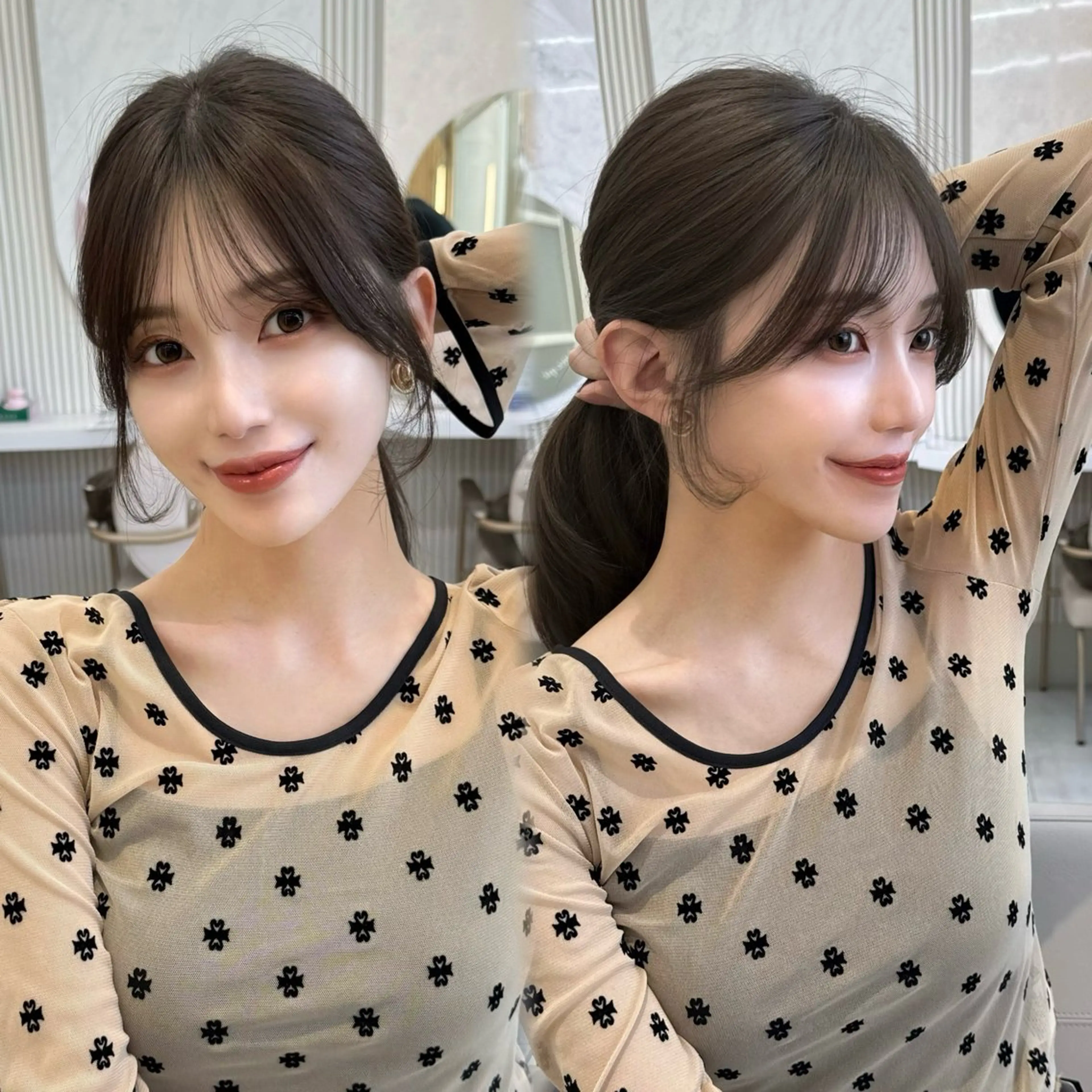 【お出かけ前に✨】前髪顔まわりカット✂︎+仕上げ巻き髪🇰🇷の写真