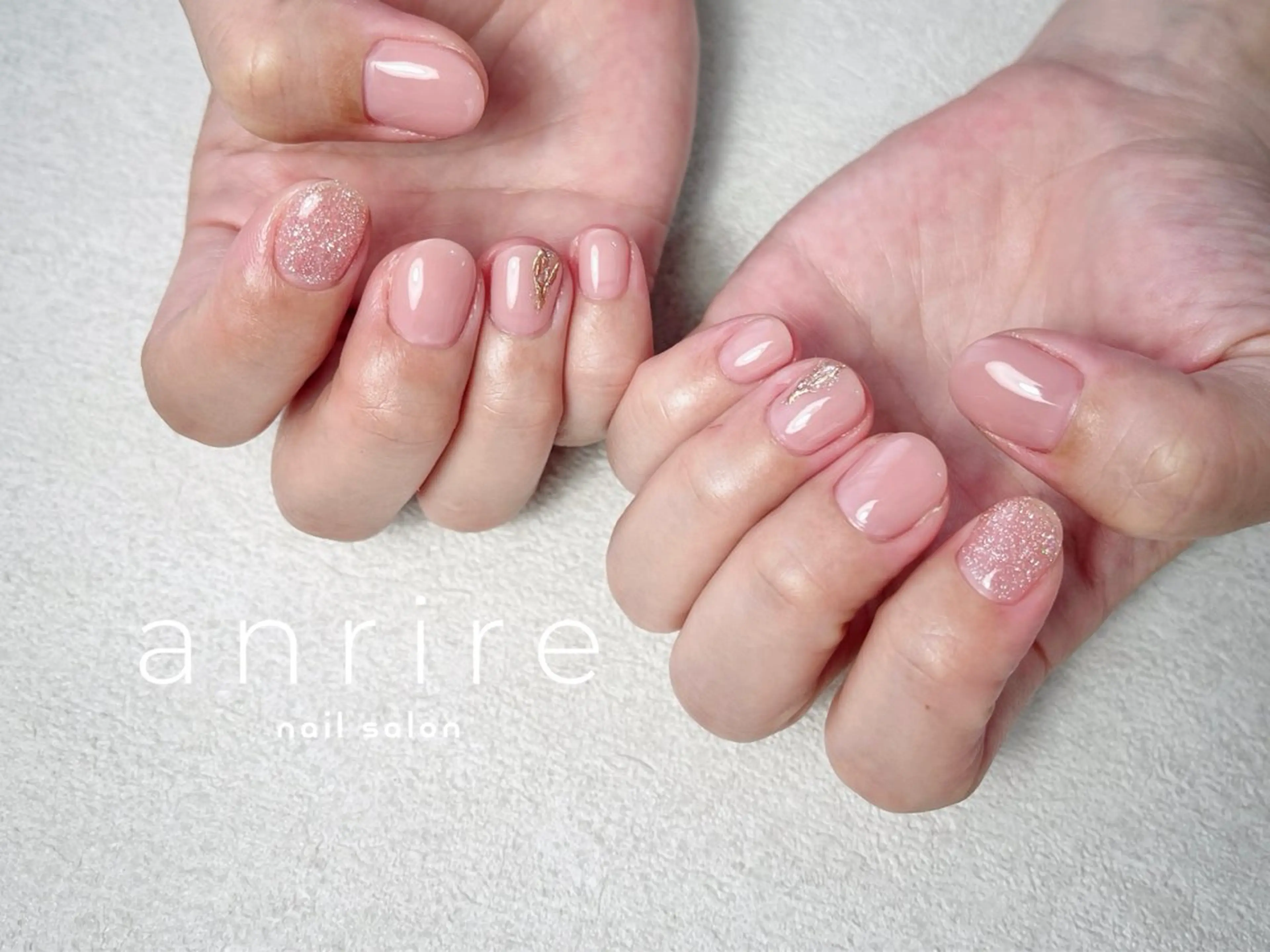 ネイル フラッシュネイル ジェルネイル ミラーネイル パラジェル ピンク ハンドネイル nail salon anrire〜アンリール〜所属・nailsalon anrireのネイルデザイン