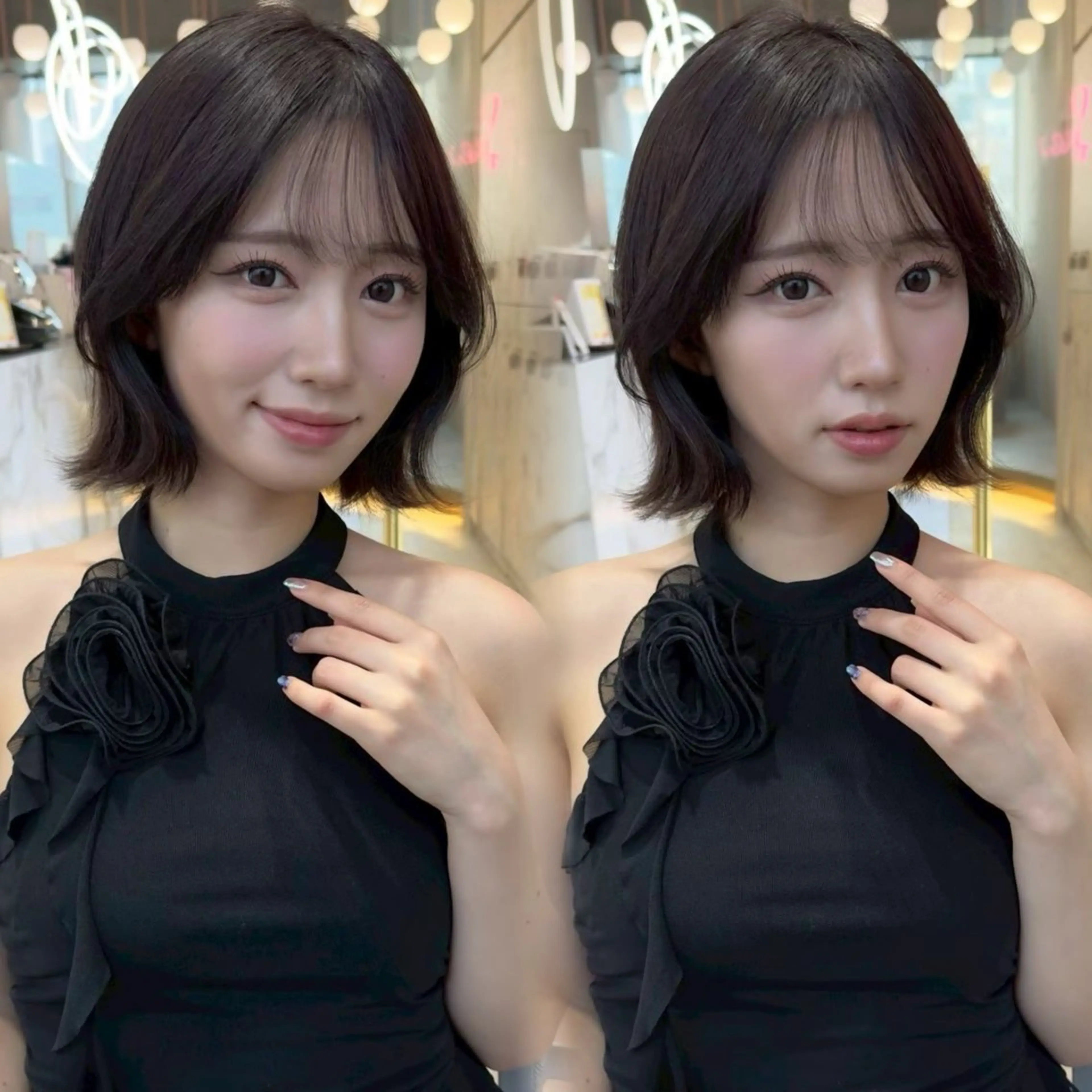 ショート カラー ヘアアレンジ 透明感カラー 韓国風ヘア ワンホンヘア カット トリートメント 韓国/ワンホン/新宿 /Rumiのヘアスタイル