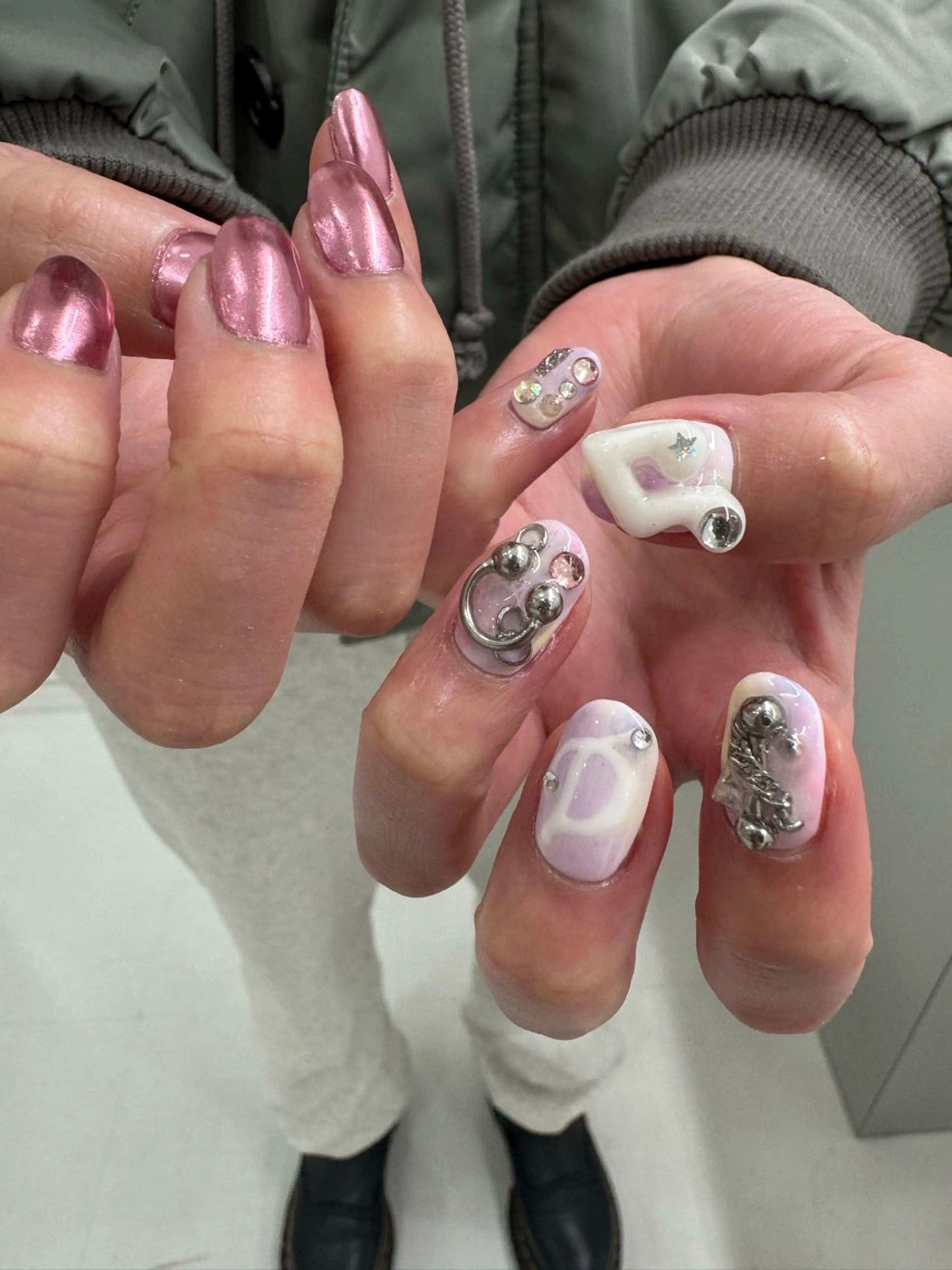 ネイル アートネイル ミラーネイル TESS yukaのネイルデザイン