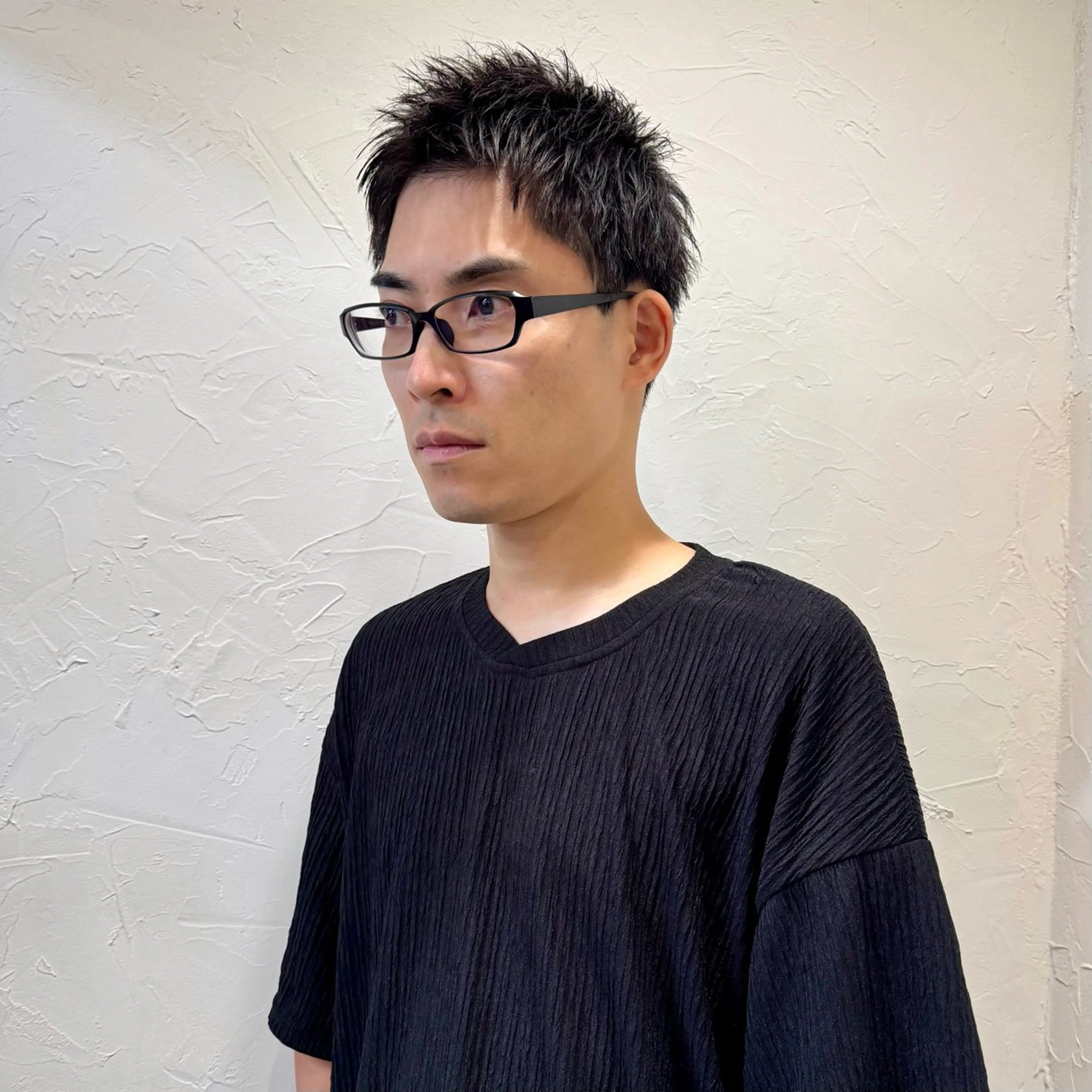 ショート メンズ アップバング メンズ就活ヘア メンズパーマ メンズショート スパイキーショート カット ヘアセット 【池袋/スパイキー ショート】ⓝⓘⓜⓤのヘアスタイル