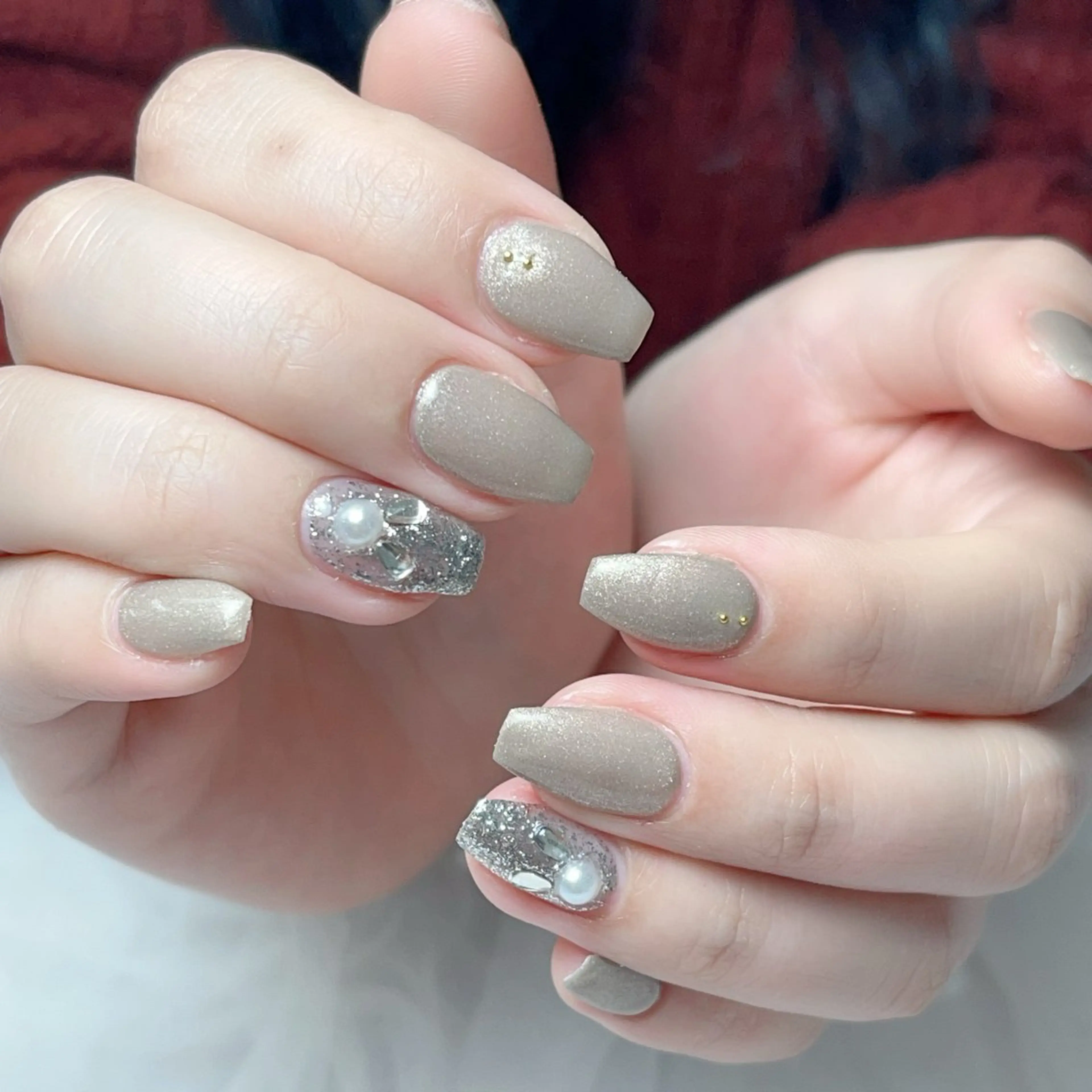 メンズ ネイル アートネイル フレンチネイル ジェルネイル キラキラネイル パラジェル ハンドネイル Bloom スカルプ専門店のネイルデザイン