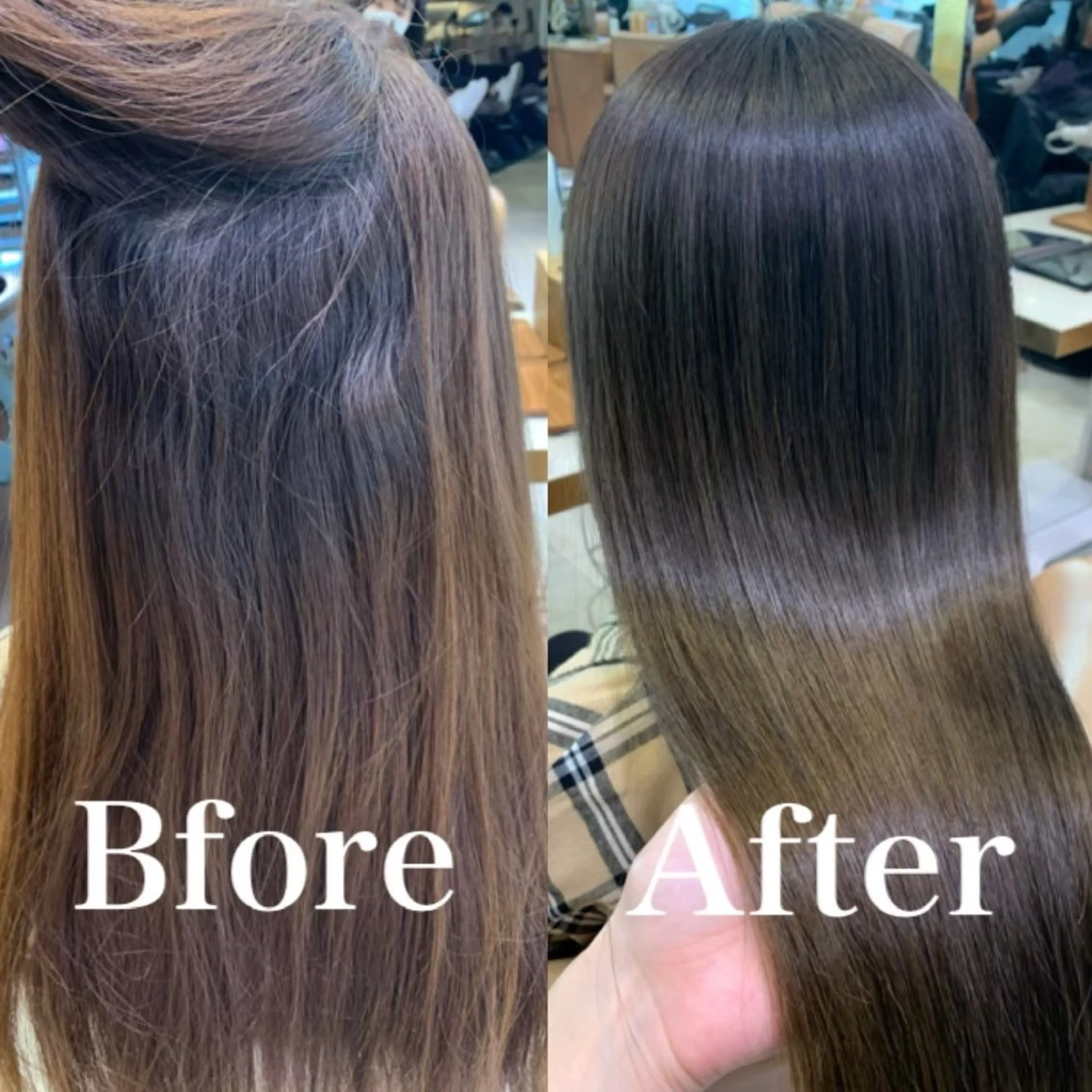 ロング カット 縮毛矯正 【くせ毛解消】縮毛 髪質改善✨たくみ✨のヘアスタイル