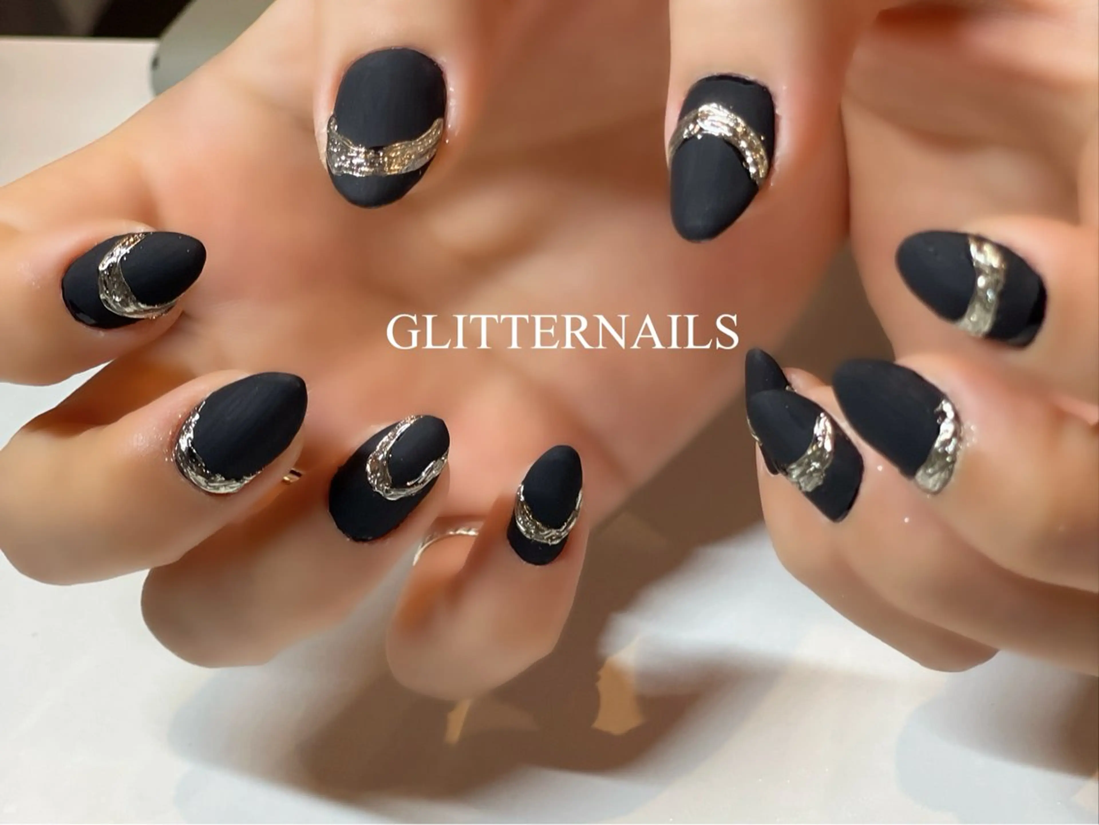 ネイル ハンドネイル GLITTER NAILS高速長田のマツエク・マツパデザイン