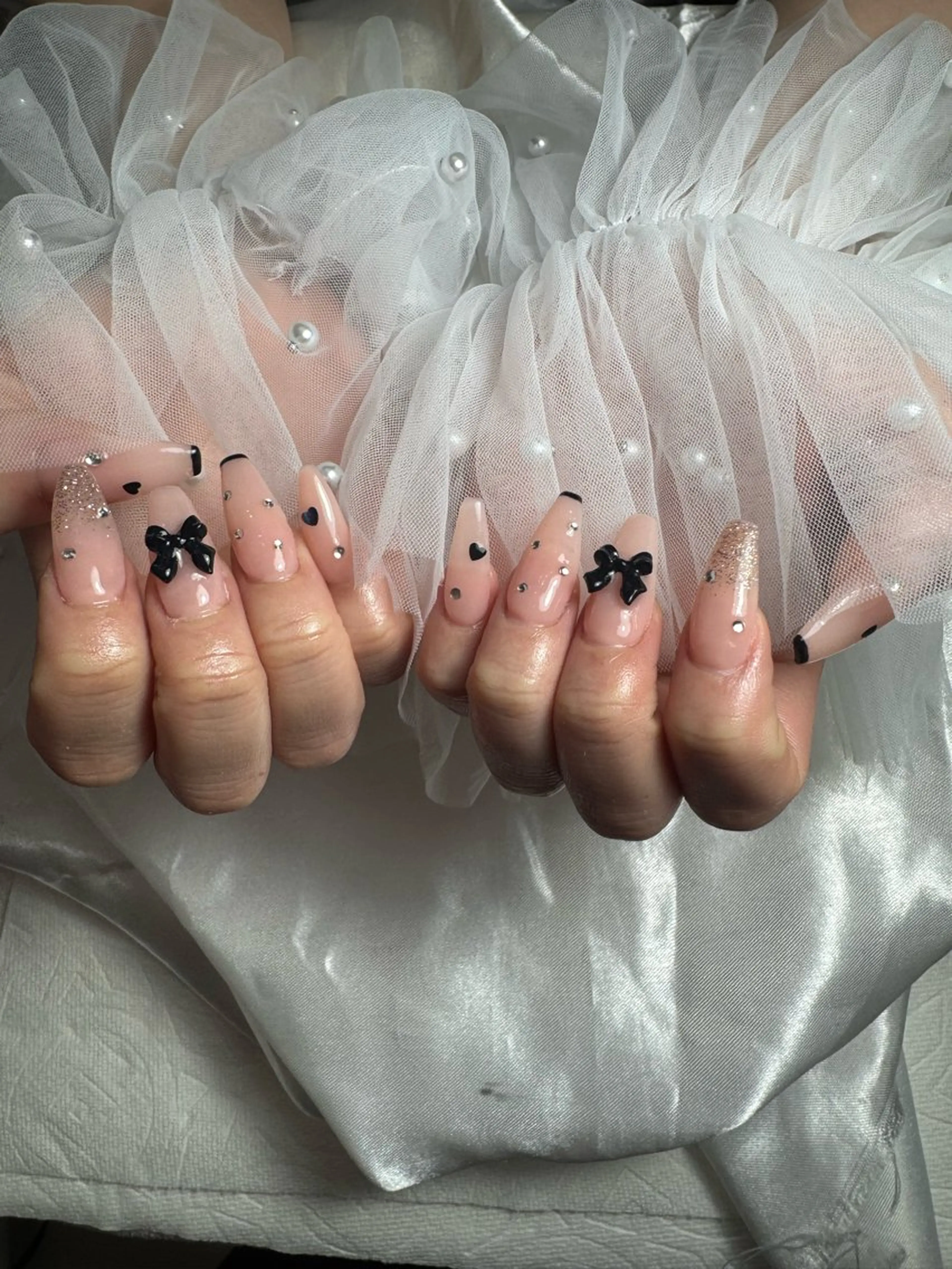 チップ長さだし＋持ち込みデザイン【初回オフ込み】スカルプ、ハードジェル、大量のパーツオフ有りの場合は¥1500追加料金の写真